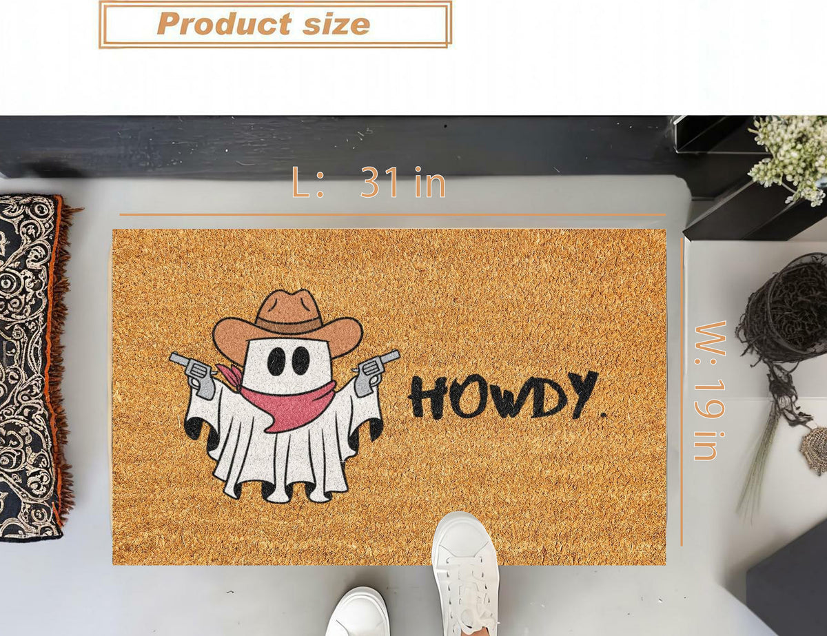 MYFLOCY Halloween Front Doormat 31x19 inch Indoor Outdoor Non Slip Floor Decoration ( Pumpkin Spooky )