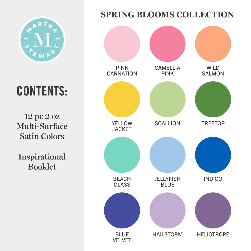 Martha Stewart Multi-Surface Acrylic Craft Paint, Satin Finish, Elevated Neutrals, Set of 12, 2 fl oz