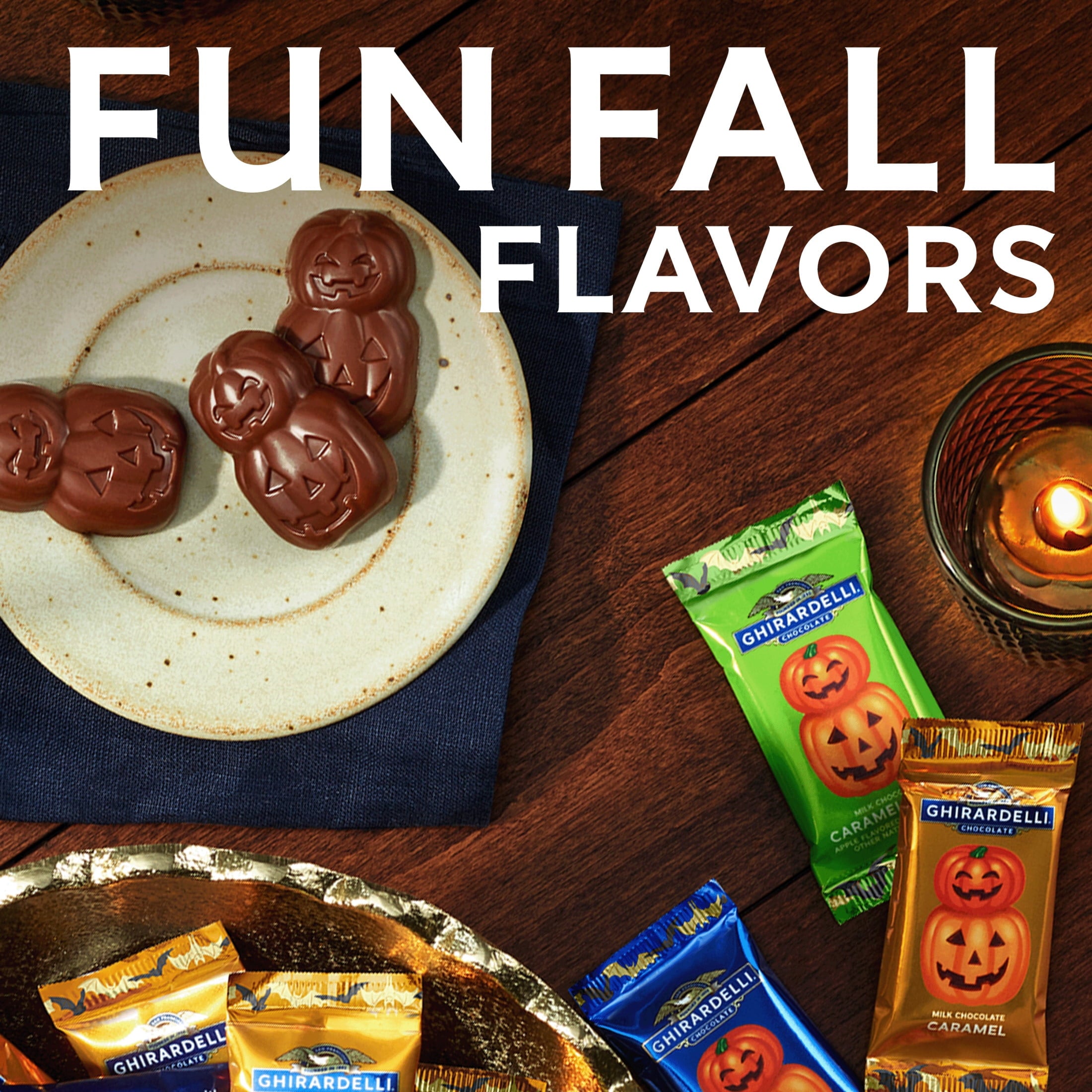 GHIRARDELLI Jack O' Lanterns Chocolate Assortment, 4.1 oz Bag