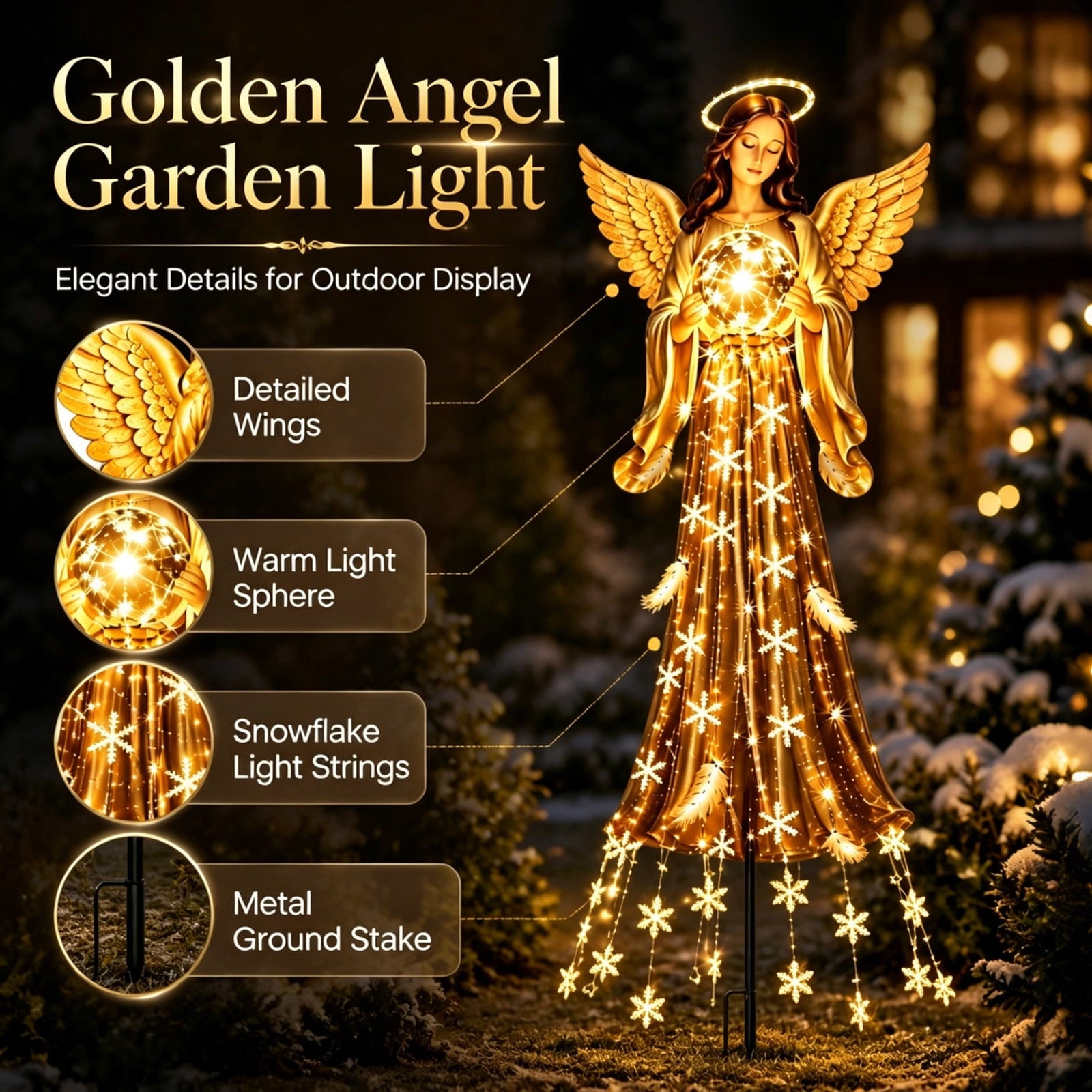Stijggn Witch Hat Lights Halloween Glowing Lights, Waterproof Hanging Witch Hat Decorations, Warm Light Festival Ornaments for Indoor Outdoor Yard Garden Party Halloween Decor