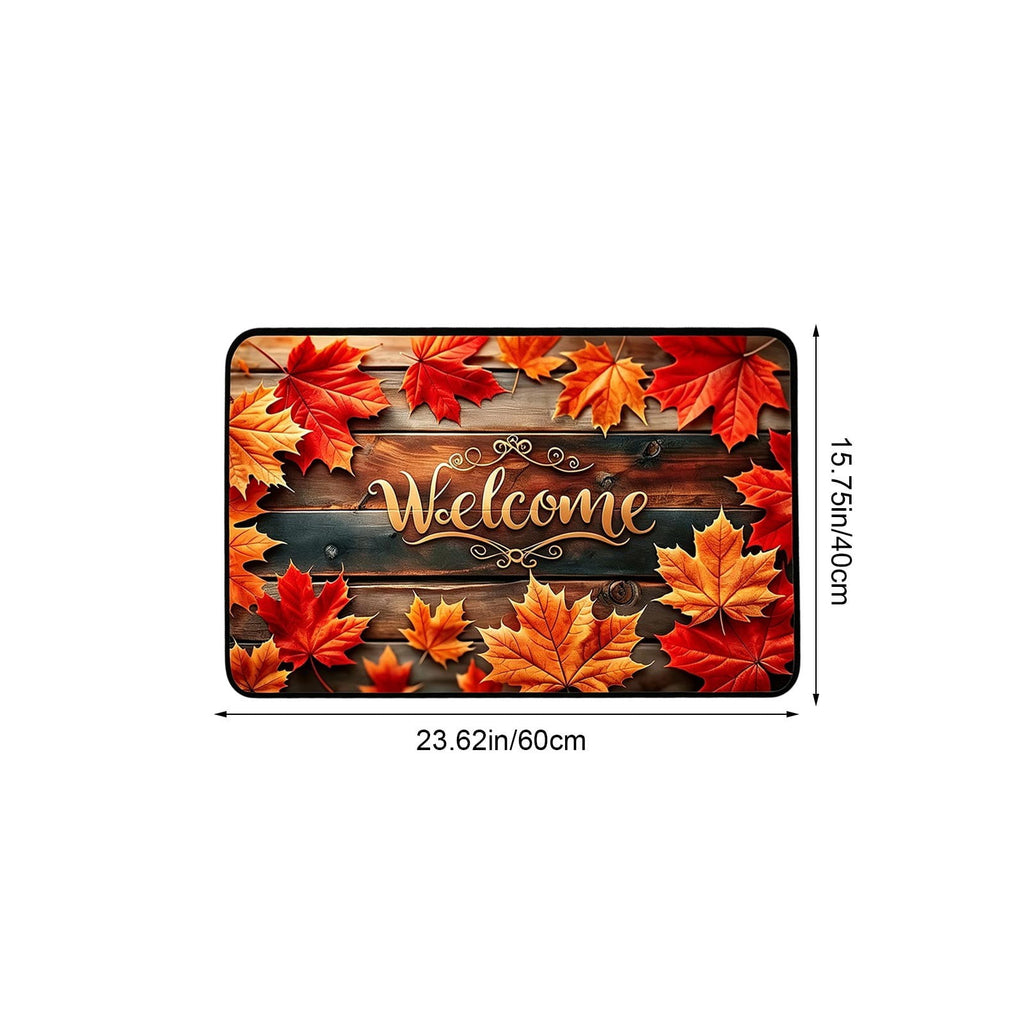 Autumn Door Mat for Entryway, 16x24 Inch, Fall-Themed Floor Doormat for Home Decor, Non-Slip Rug Mat for Living Room, Kitchen, Bedroom, Gifts for Fall Lovers (E)