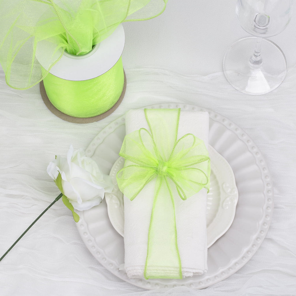 Joycrosso 1.5 Inch White Wired Organza Ribbon - 20 Yards Sheer Decorative Ribbon for Gift Wrapping, Wedding Decor, Christmas Tree, Crafts & DIY Projects