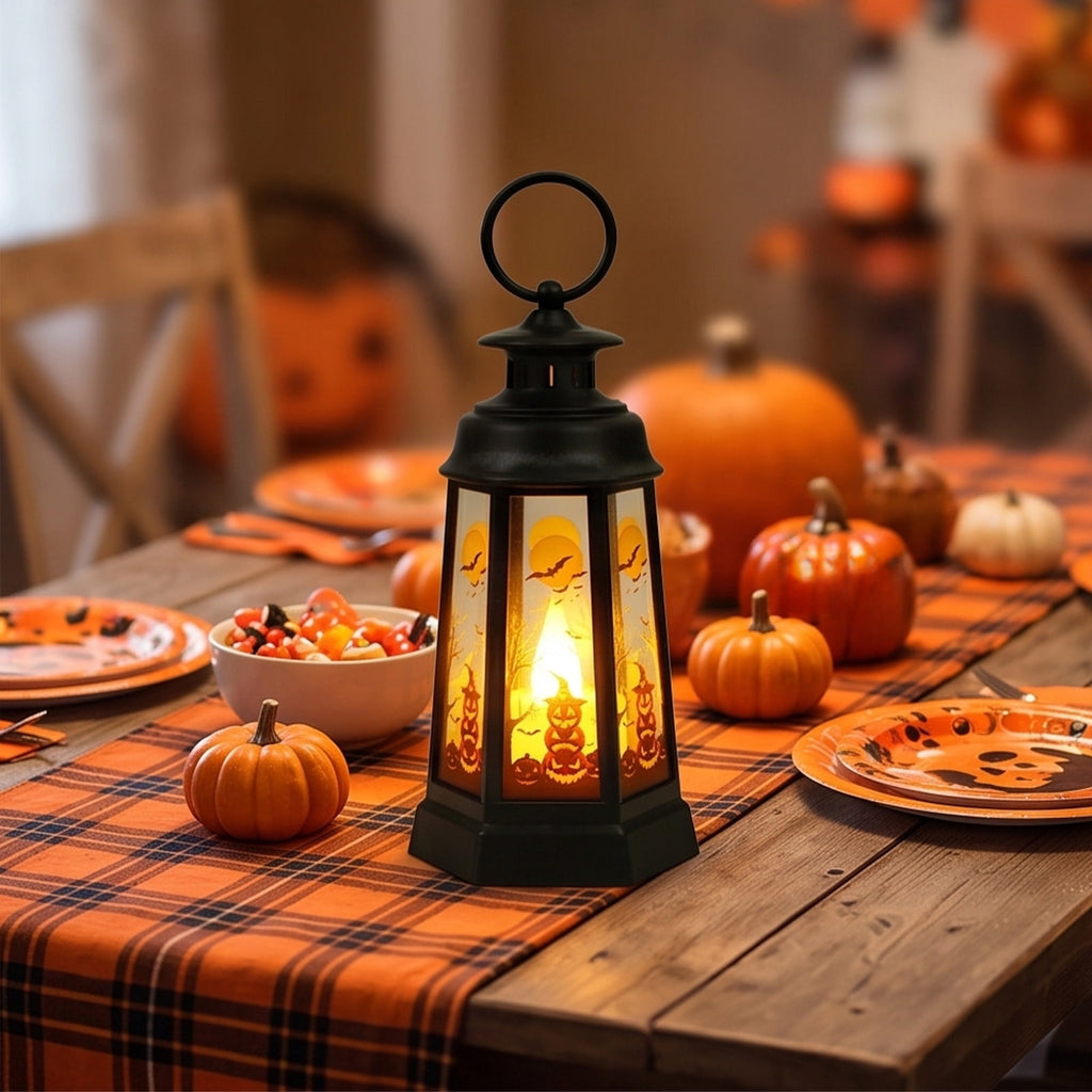 Djiypn Mini Lanterns 2Pack LED Small Lanterns Decorative Indoor Outdoor Hanging Lantern Decorative Candle Light Farmhouse Decor for Weddings Western Camping Party Halloween Christmas Decorations