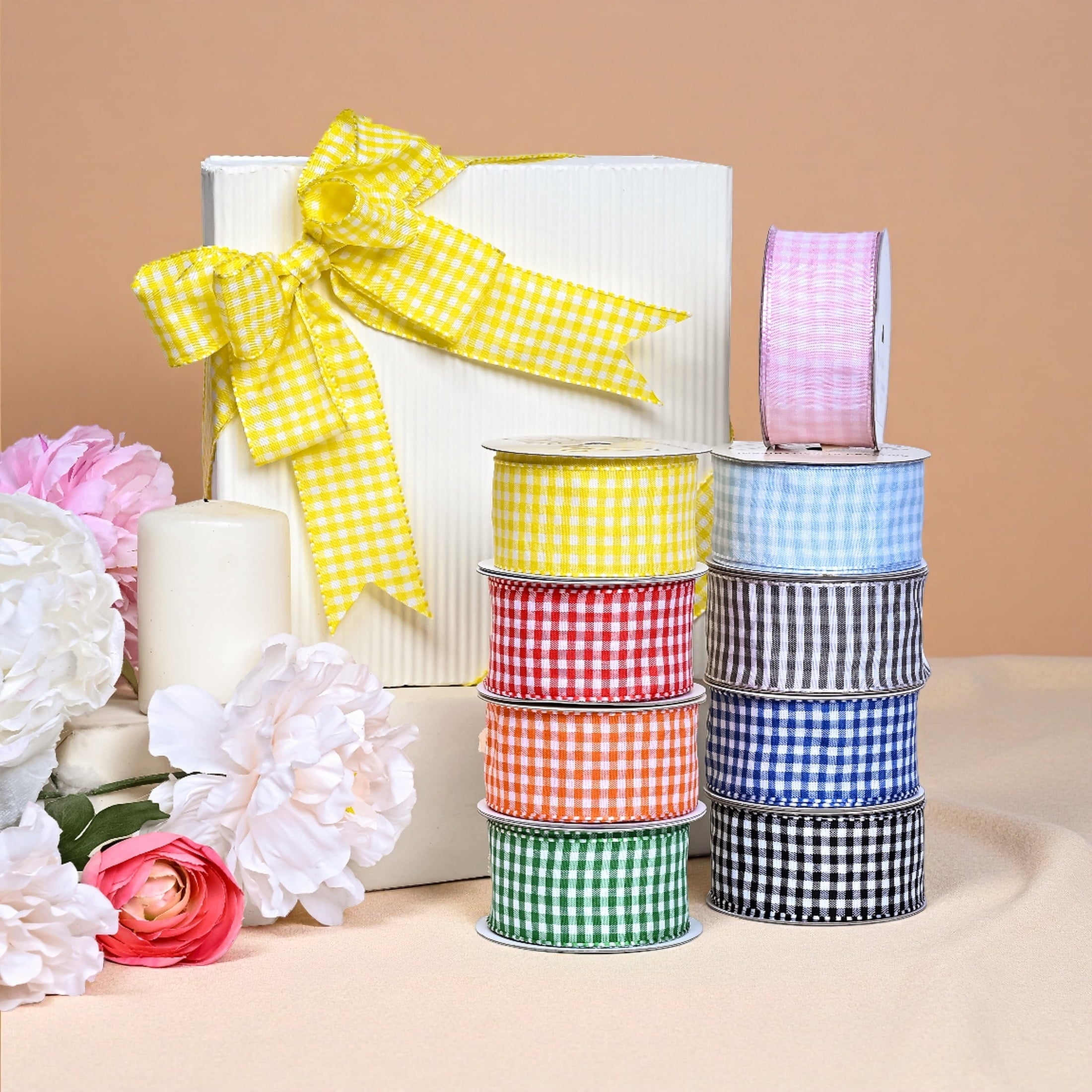 Hello Hobby 1.5" Red Gingham Ribbon, 3 Yards