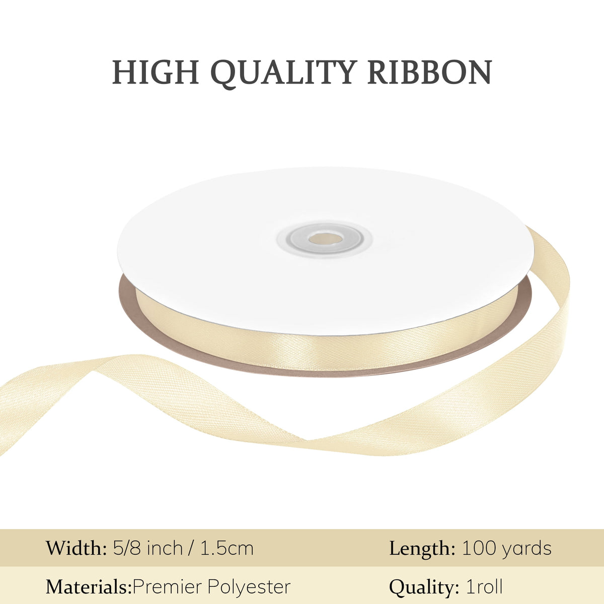 THEGLY 1.5 inch x 100 Yard Red Satin Ribbon Perfect for Gift Wrapping, Crafts, Christmas, Hair Styling, Invitation Decor & More