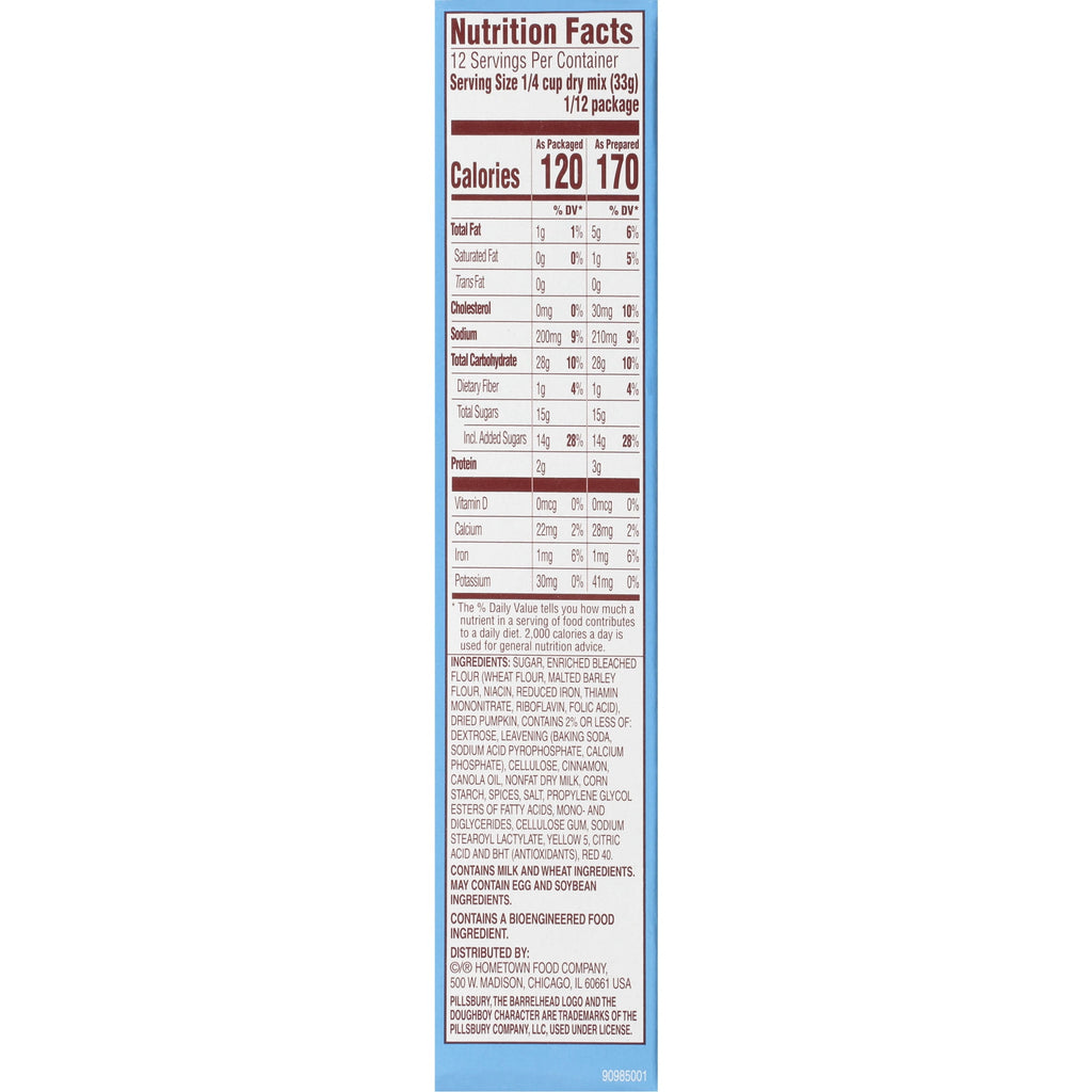 Pillsbury Pumpkin Quick Bread and Muffin Mix, 14 oz Box