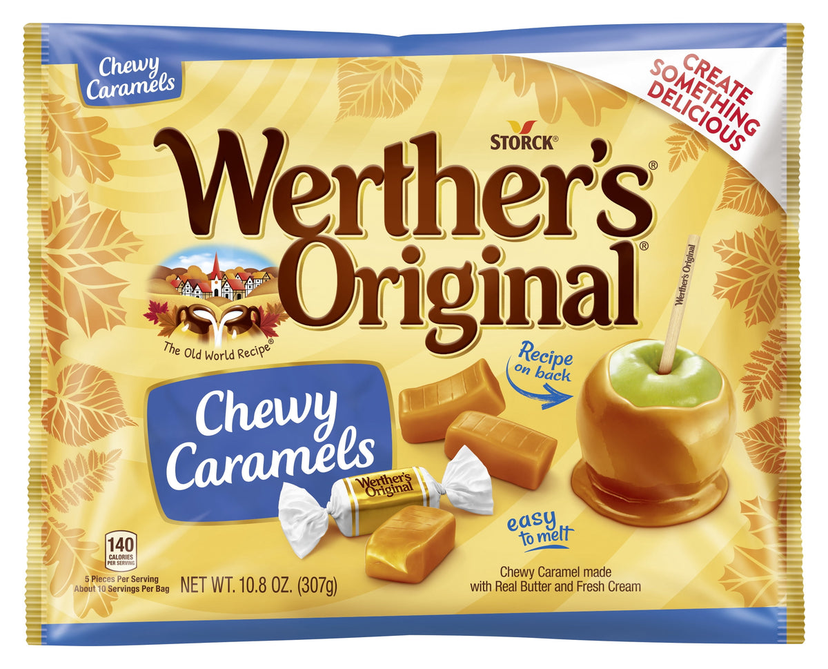 Werther’s Original Chewy Caramel Baking Candy, 10.8 oz – Premium Baking Ingredients for Cookies, Brownies, Cakes & Desserts