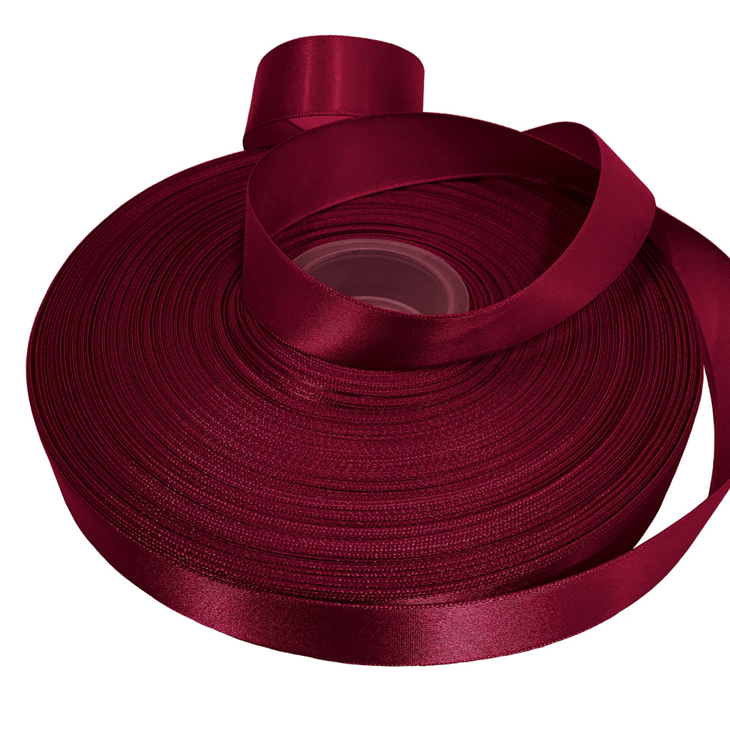 White Single Faced Satin Ribbon, 7/8" x 100 Yards by Gwen Studios
