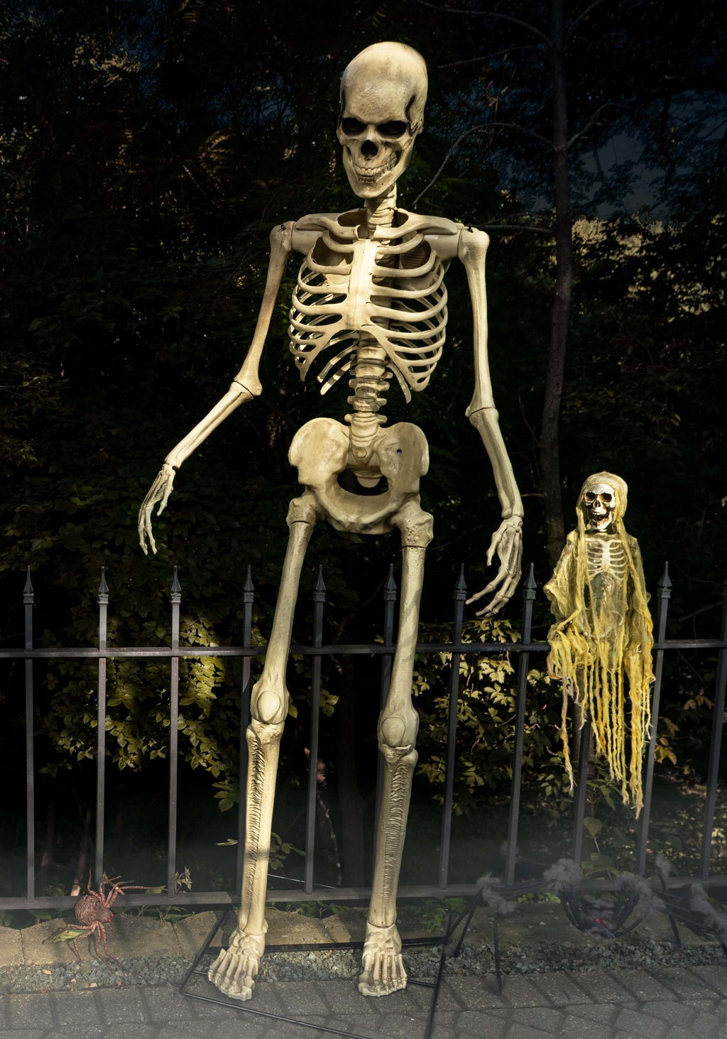 Animated 8 Foot Giant Skeleton Decoration