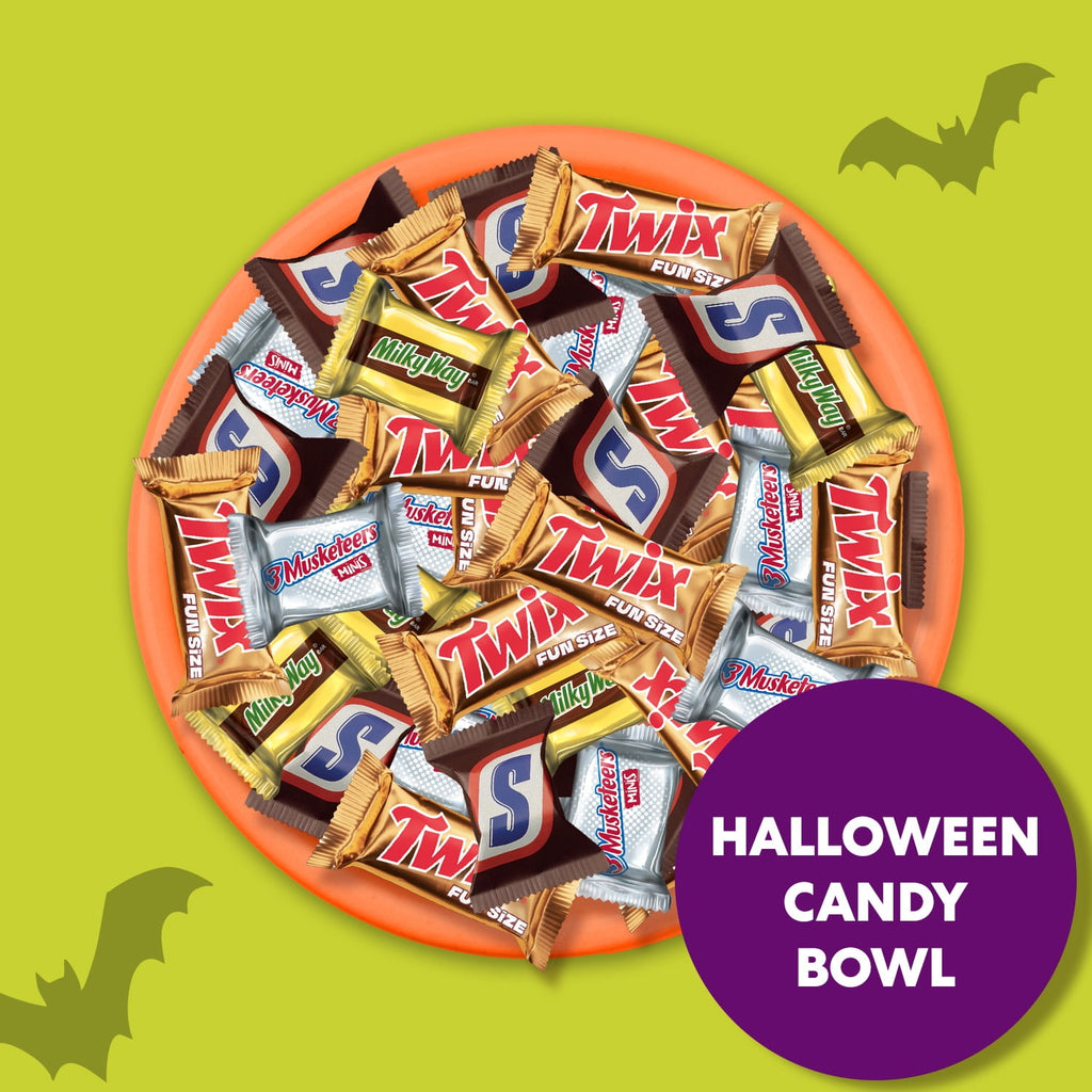 Snickers, Twix, Milky Way, & 3 Musketeers Halloween Candy - 110 Ct Bulk Bag