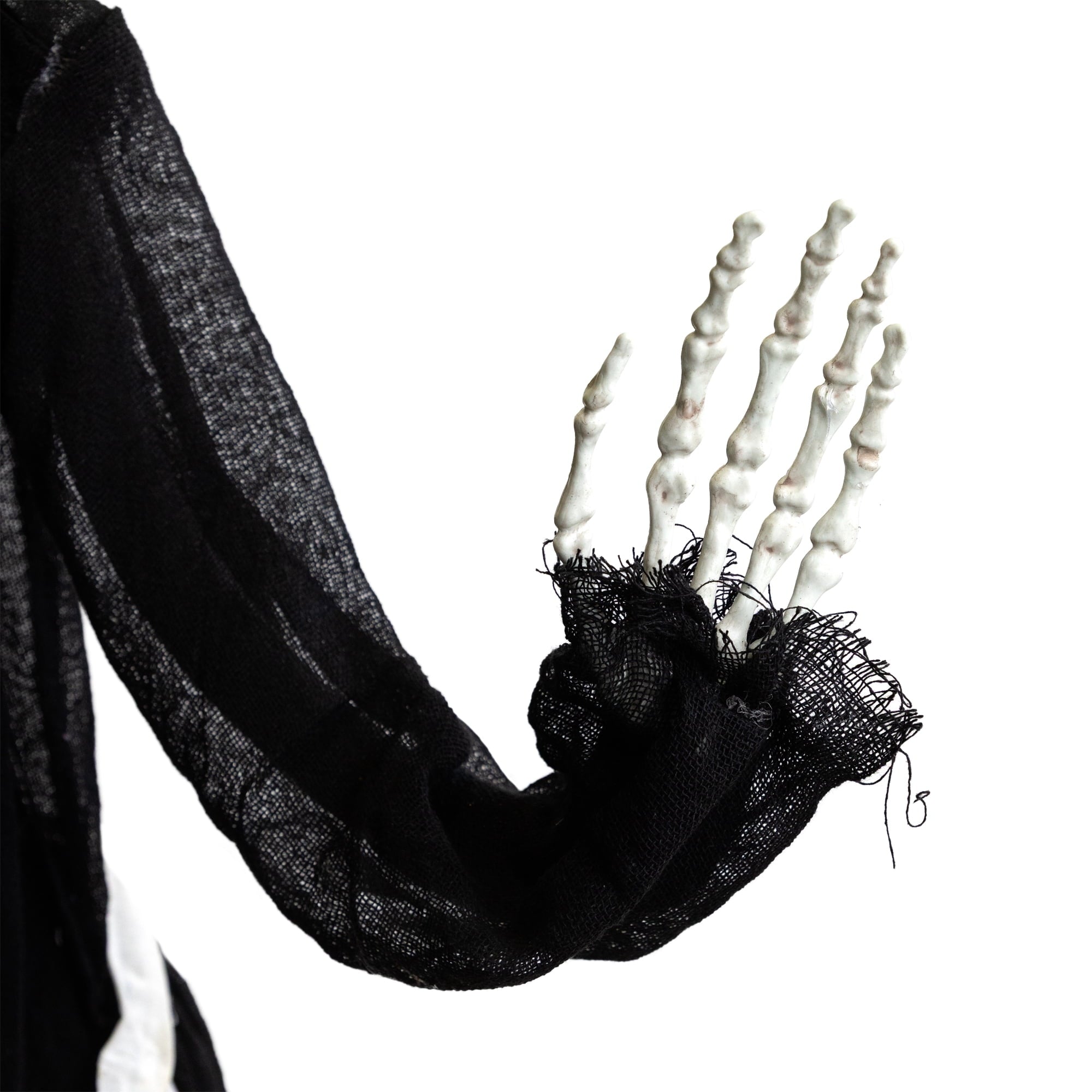 57" Animated LED Lighted Head-in-Hand Skeleton Maid Halloween Decoration