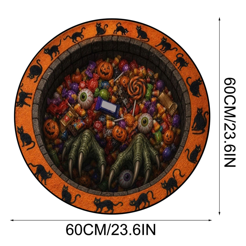 Halloween Ghost Door Mat, Cute Welcome Mat for Front Door Porch Entryway Haunted Outdoor Decor Spooky Decorative Entrance Doormat Non Slip Halloween Rug, 16" x 24"