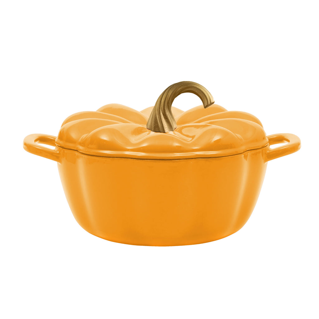 The Pioneer Woman 3.5-Quart Pumpkin Enameled Cast Iron Dutch Oven, Linen