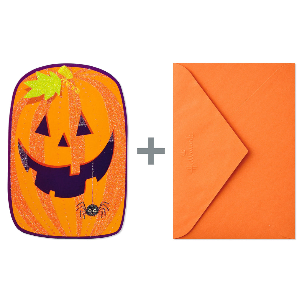 Hallmark Halloween Cards (Jack-o'-Lantern Smile), 6 Count