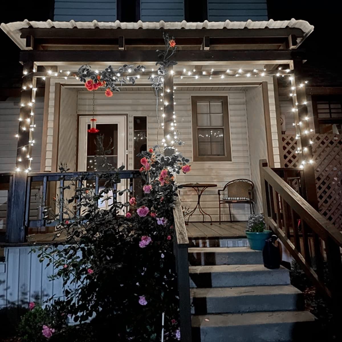 GooingTop Solar String Lights 52.3ft 160 LED Solar Tree Lights Outdoor Waterproof,Camping String Lights Yard Lights Christmas Lights with 8 Modes for Tree Wedding Holiday Party(Warm White)