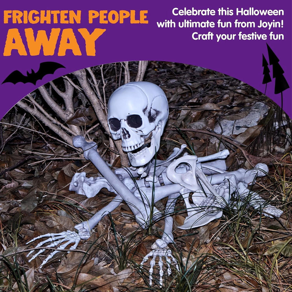 Joyfy 2 Pcs Duck Skeleton Halloween Decoration,4.5 Inch Posable Plastic Animals Halloween Skeleton for Indoor Outdoor Halloween Decorations,Haunted House Party Props