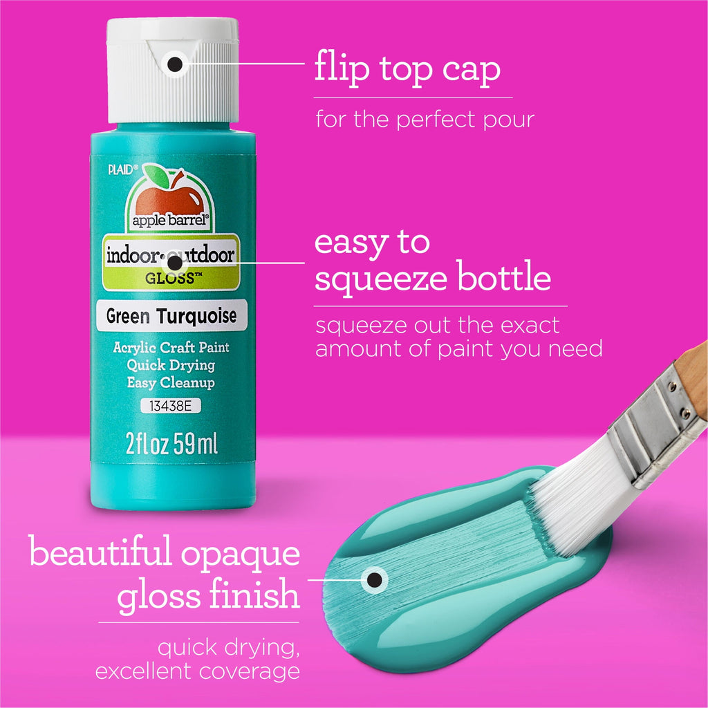 Apple Barrel Acrylic Craft Paint, Gloss Finish, Black, 2 fl oz