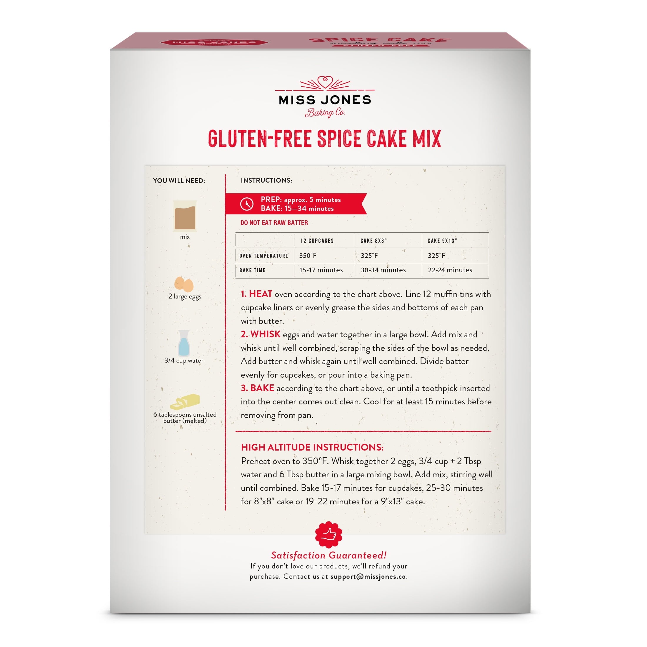 Miss Jones Baking Company Gluten Free Spice Cake Mix with Warm Spices