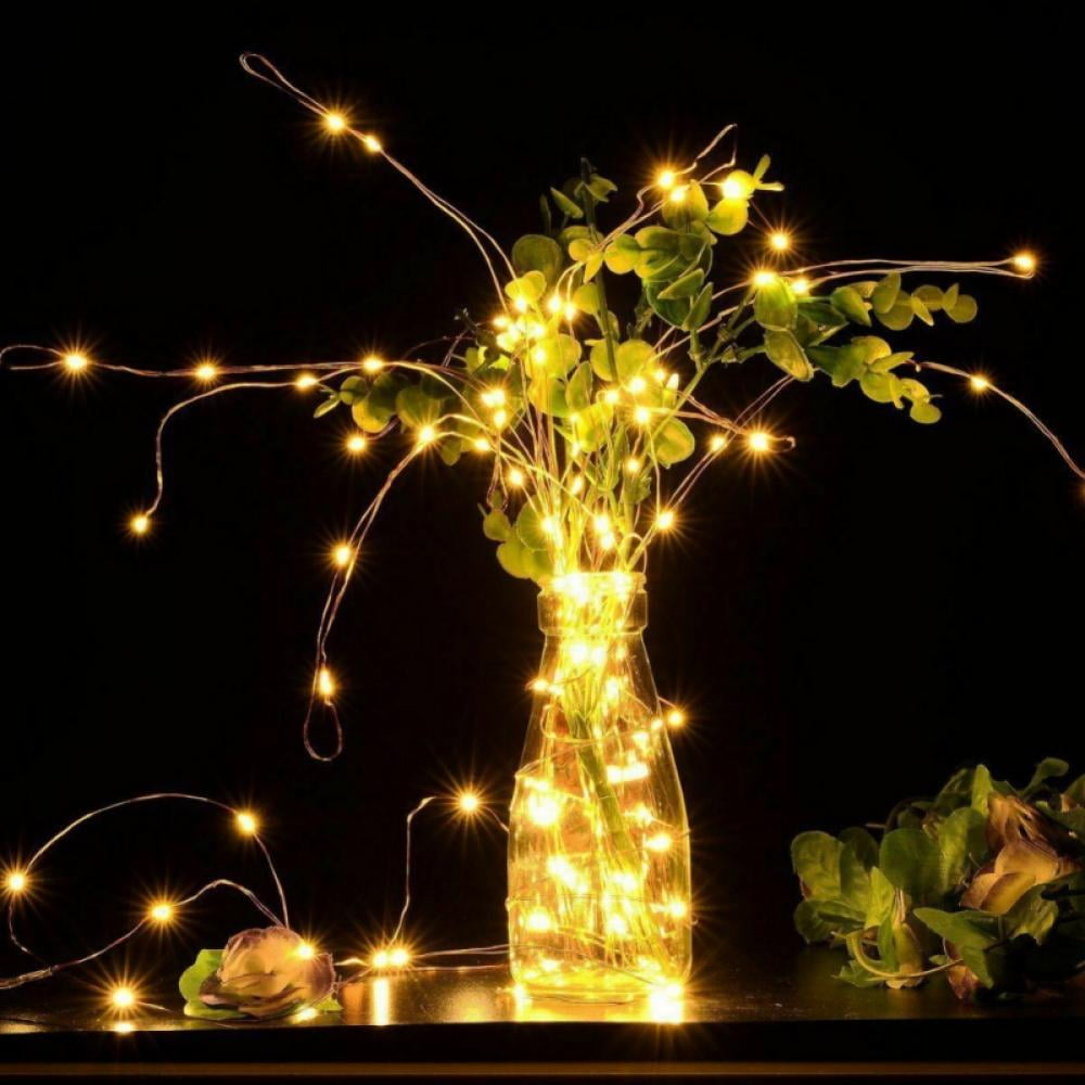 Remote Control String Lights, Led Fairy Lights, 20/50/100/200 LEDs Waterproof Flexible String Lights Battery Operated for Bedroom Home Wedding Christmas Festivals