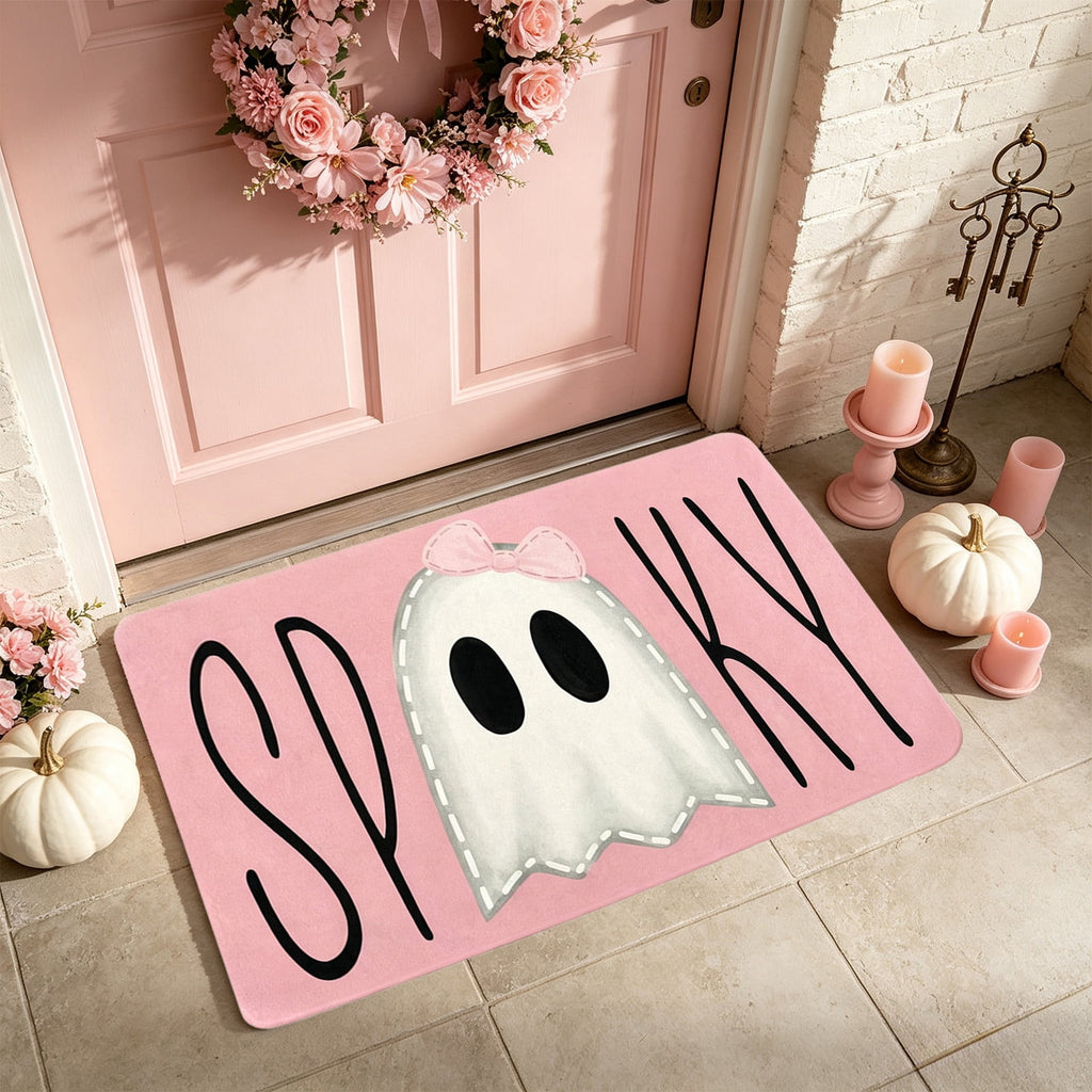 AuroraX Halloween Ghost Decor Outdoor Halloween Decoration Courtyard Tabletop Desktop Haunted Halloween Decoration for Yard Garden Pink