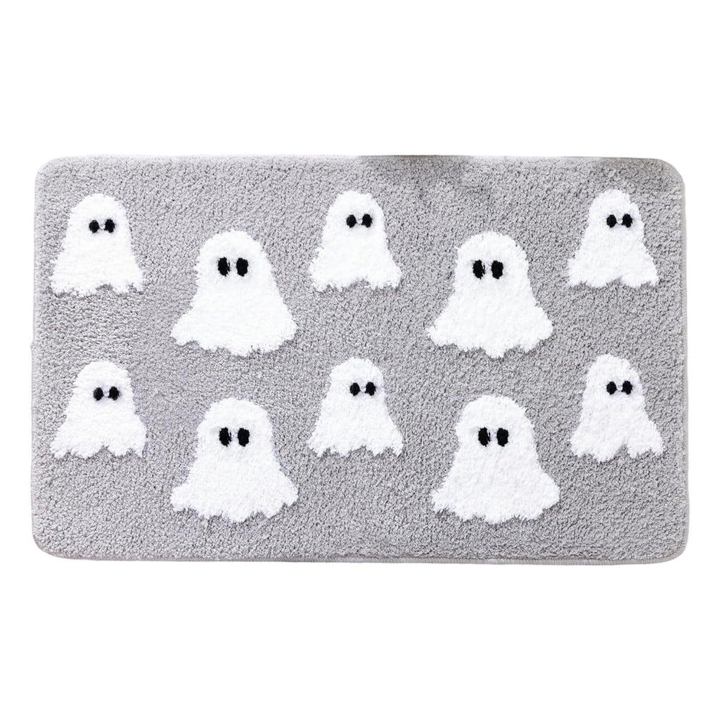 WWC Halloween Door Mat, 32x20 inch Halloween Decor Thick Non Slip Ghost doormat, Entryway Rug for Fall Party Indoor Outdoor Front Porch