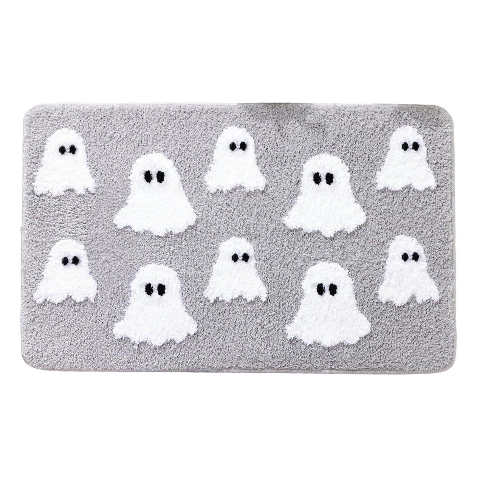 WWC Halloween Door Mat, 32x20 inch Halloween Decor Thick Non Slip Ghost doormat, Entryway Rug for Fall Party Indoor Outdoor Front Porch
