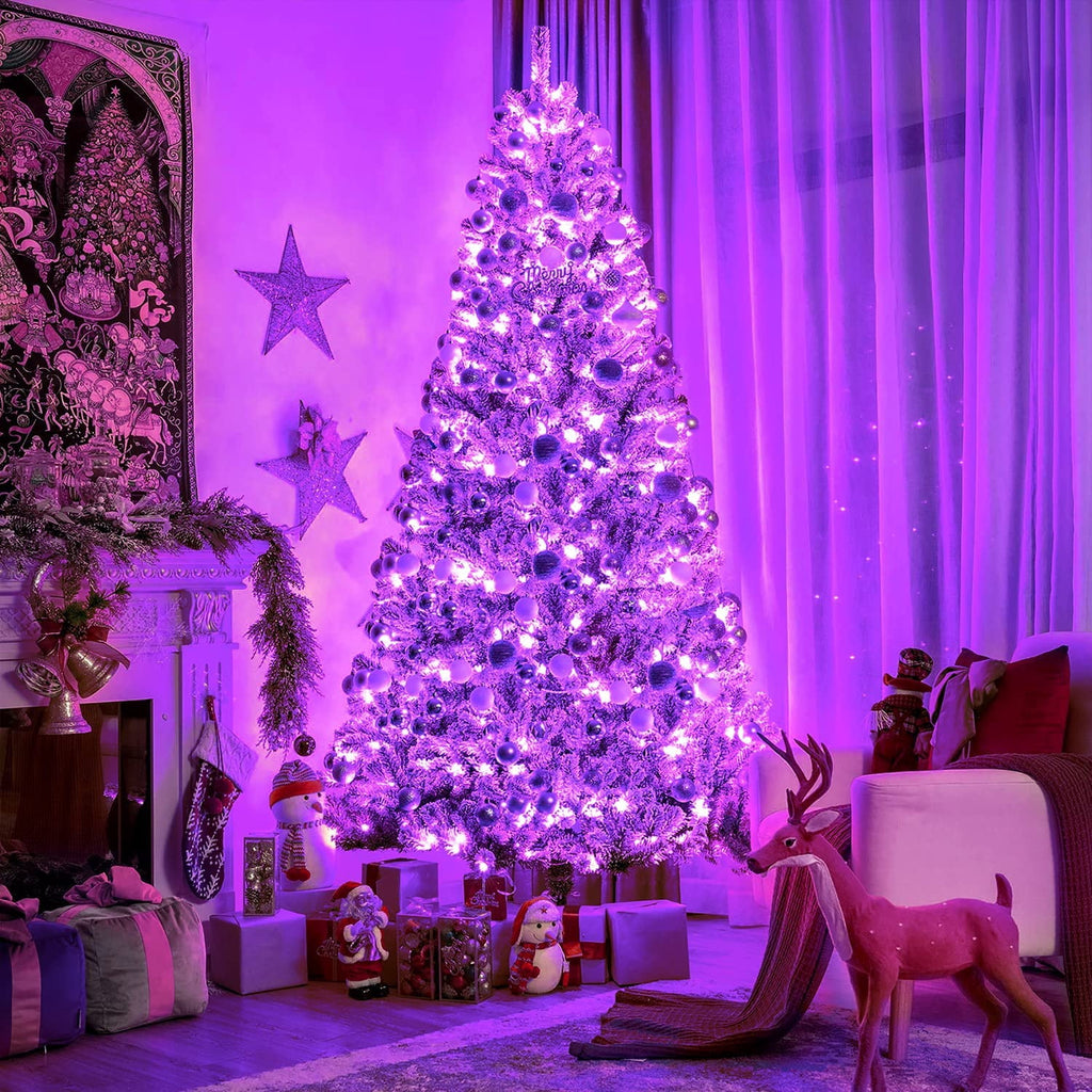 JMEXSUSS 200 LED Christmas Lights Indoor Outdoor, Connectable Warm White Christmas Tree Lights Clear Wire, 66 Ft Twinkle Fairy String Lights Plug in for Bedroom Wedding Christmas Tree Decorations
