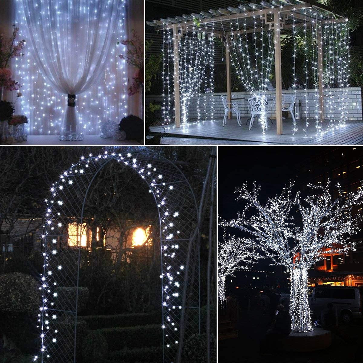 Solar String Lights for Outdoor,99ft 300 LED Bright Copper Wire Fairy Lights Waterproof Solar Lights with 8 Modes for Tree Garden Party Wedding Christmas Decor (Multicolor)