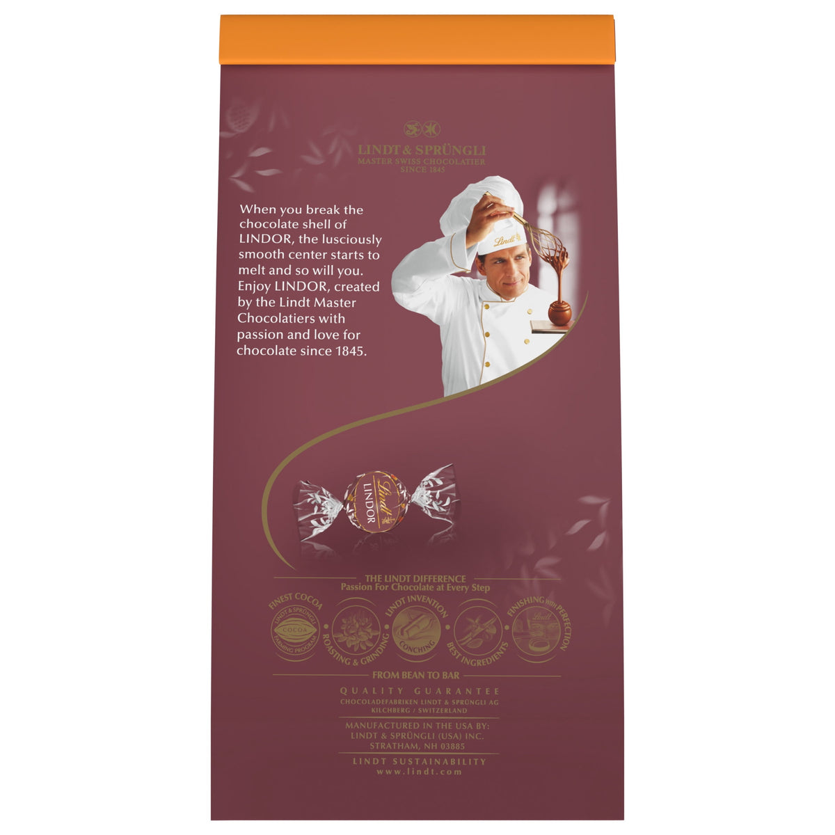 Lindt Lindor Maple Milk Chocolate Candy Truffles, 5.1 oz. Bag