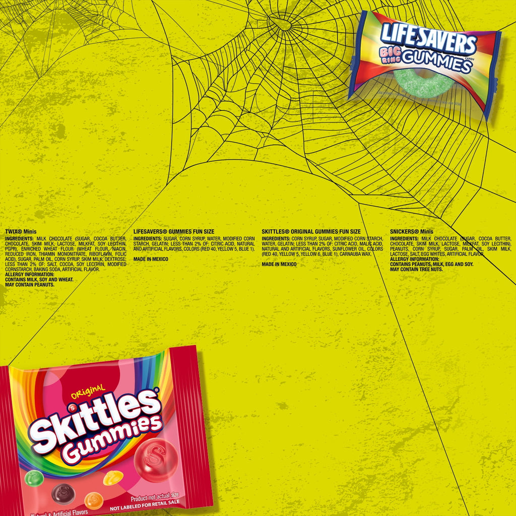 Snickers, Skittles Gummies & More Halloween Candy Variety Pack - 205 Ct Bulk Bag