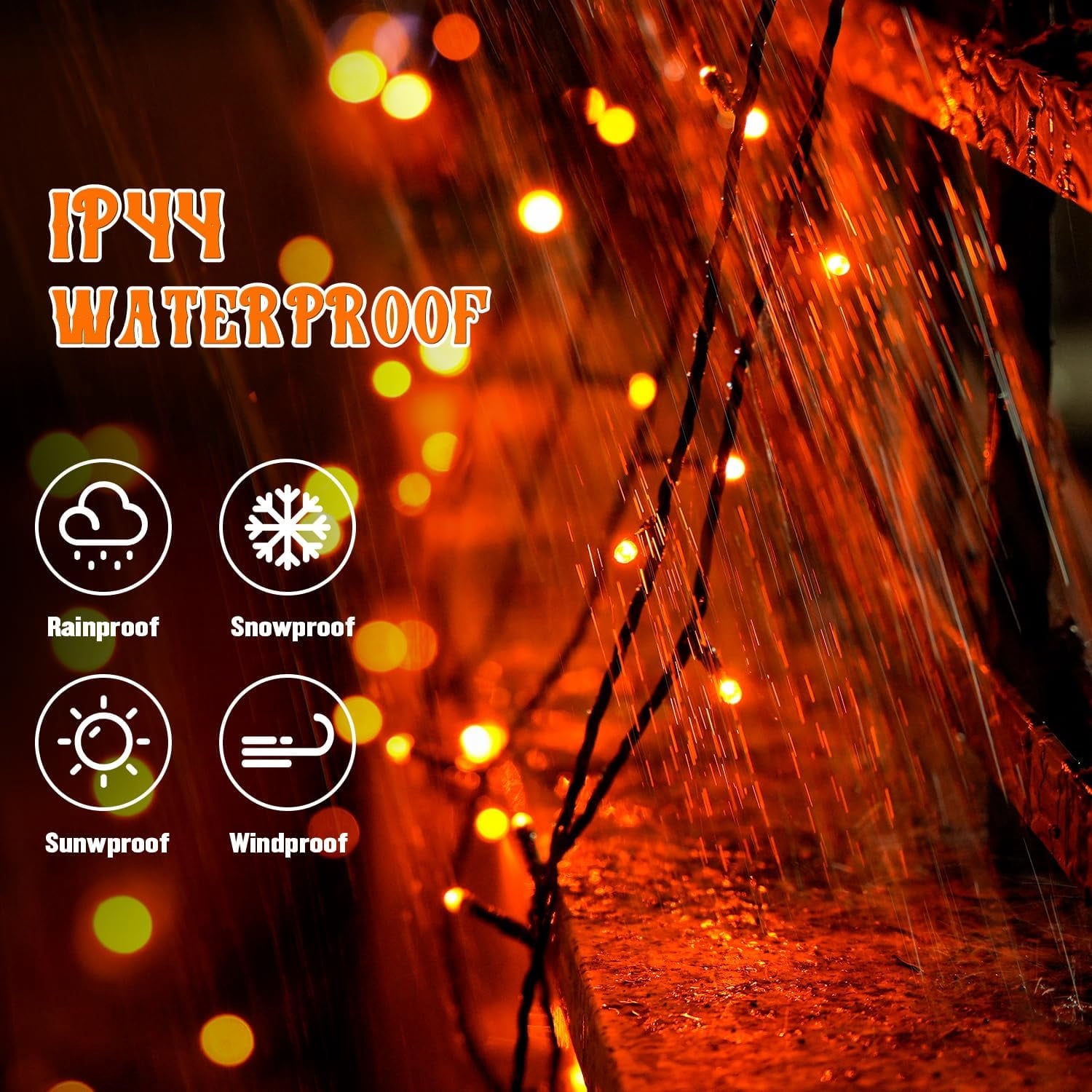 JMEXSUSS 2 Pack Solar String Lights Outdoor, 100 LED 42.7ft White Solar Lights Outdoor Waterproof, 8 Modes Green Wire Solar Christmas Lights for Garden, Wedding, Party, Christmas Tree Decoration