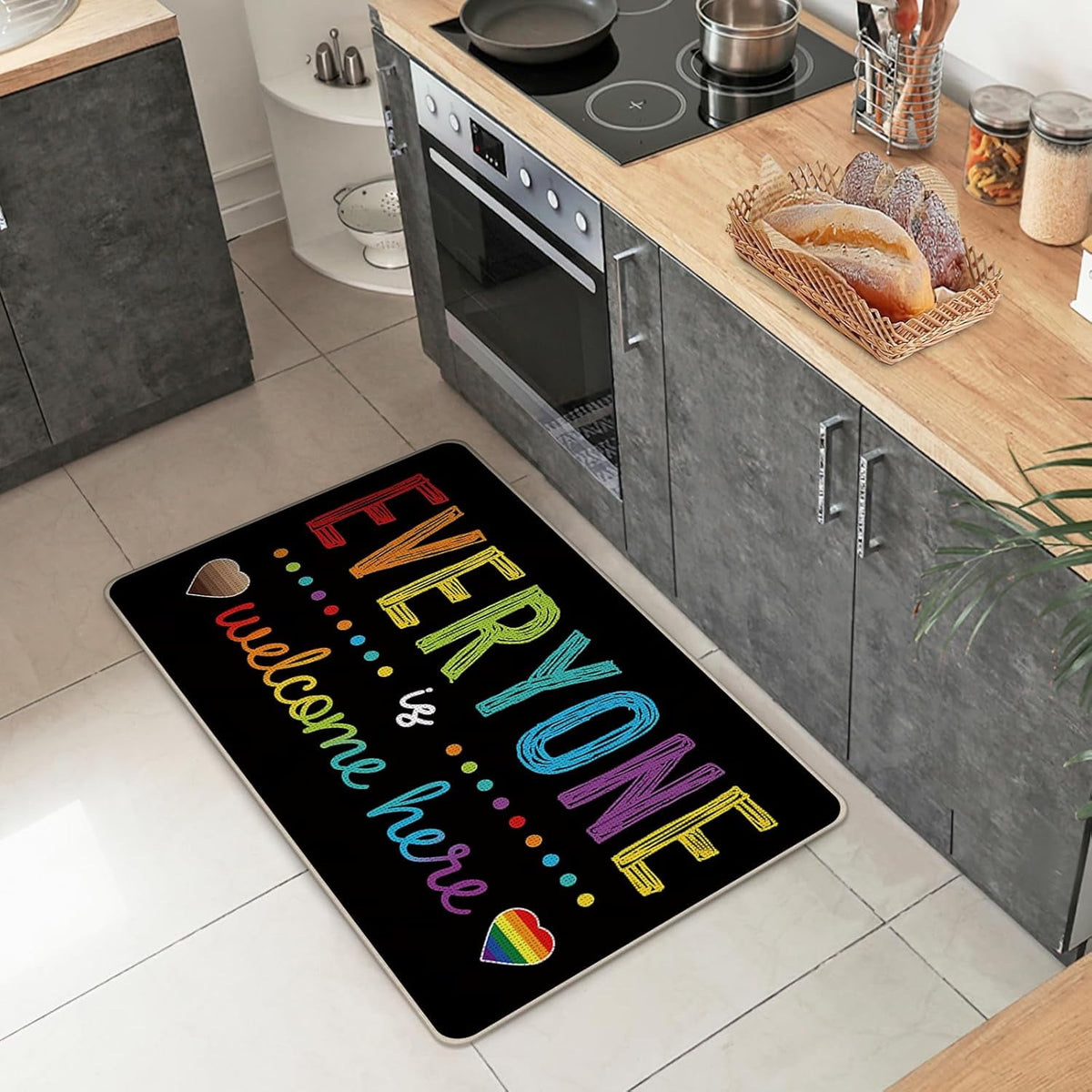 I Put a Spell on You Welcome Front Door Mat, Magical Hocus Pocus Decorative Doormat Non-Slip Floor Entryway Rug, Funny Black Halloween Low Profile Indoor Outdoor Home Kitchen Decor 17x29 Inches