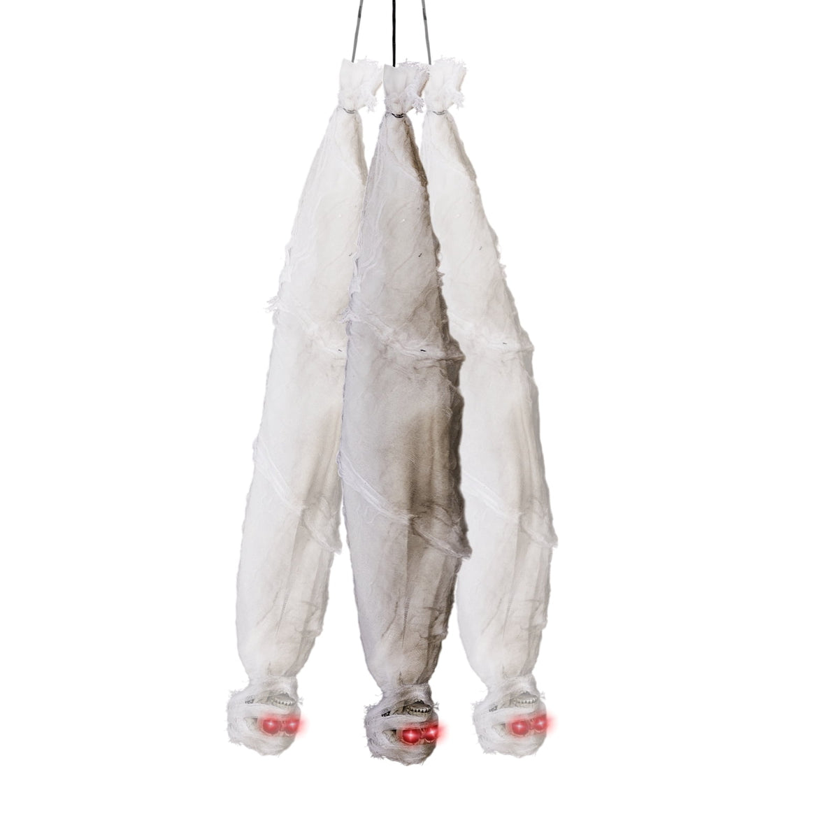 UBesGoo Halloween Hanging Skeleton 3ft Halloween Animated Decoration Zombie w/ Pre-Recorded Screaming, LED Eyes