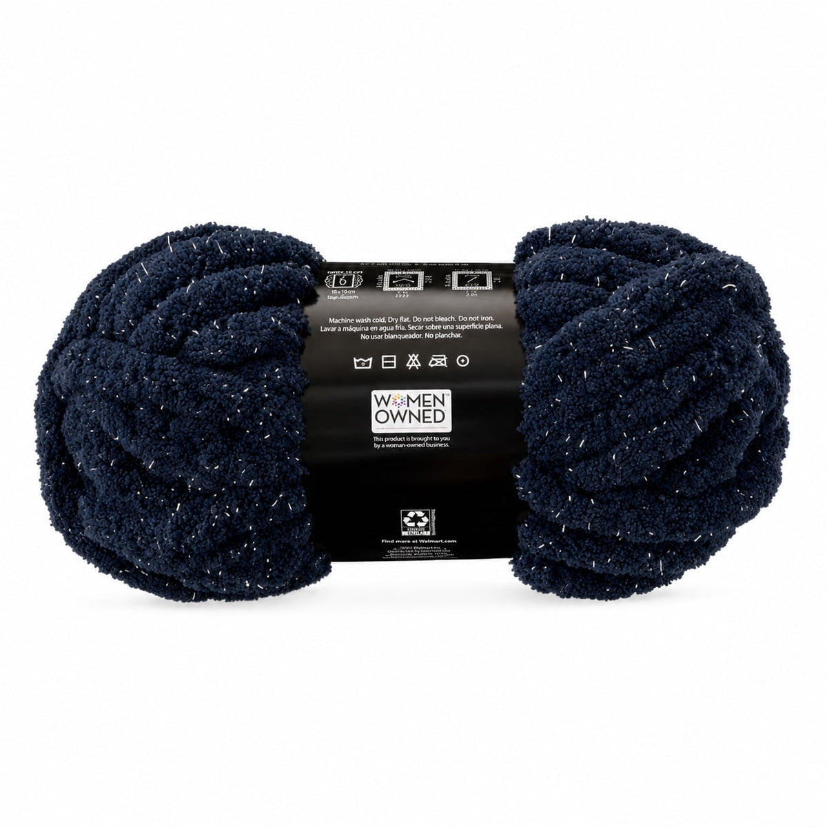 Mainstays Chunky Chenille Yarn, 31.7 yd, Ivory, 100% Polyester, Super Bulky