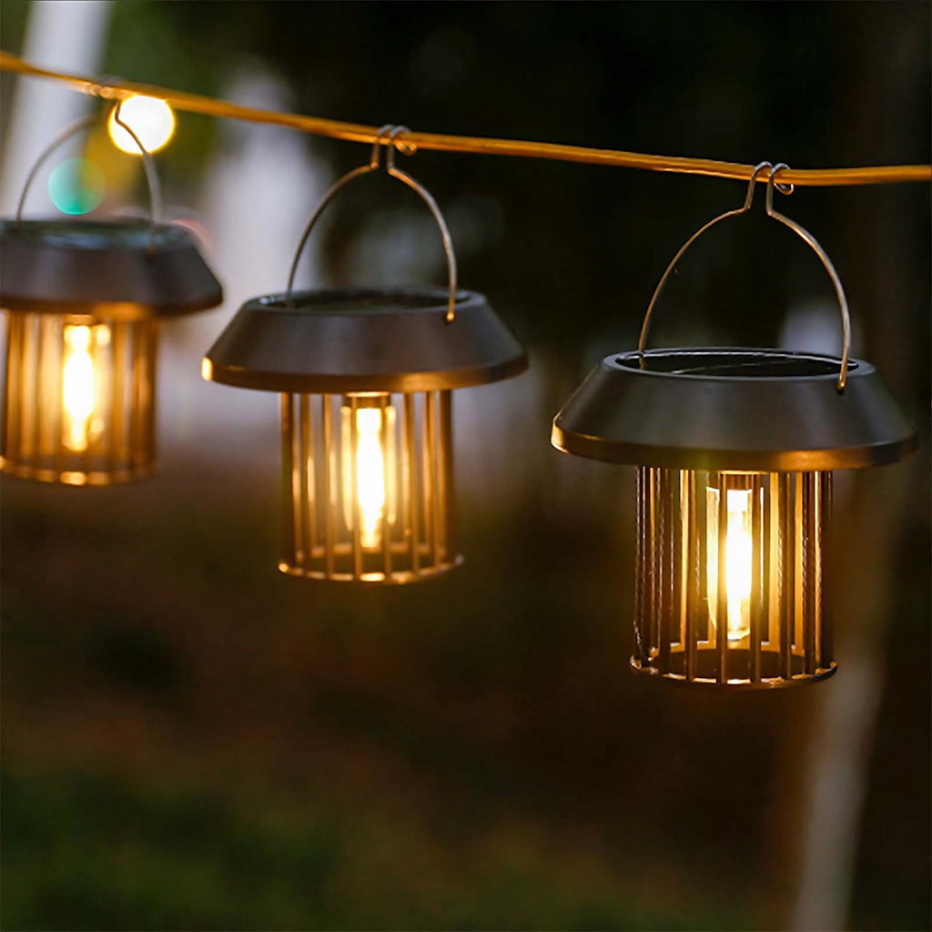Qocolhg Solar Lanterns Outdoor Waterproof Solar Powered Hanging Lanterns Outdoor Lights Garden Patio Yard Decorative Lights Camping Solar Lanterns for Patio Yard Porch, Clearance