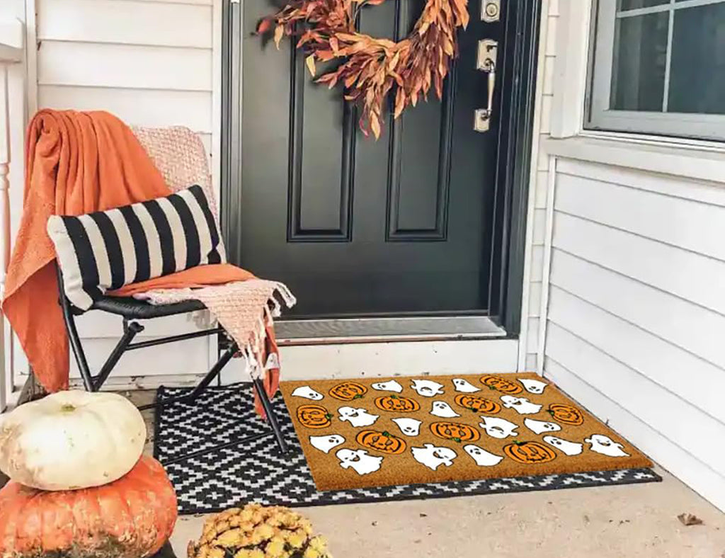 MYFLOCY Halloween Front Doormat 31x19 inch Indoor Outdoor Non Slip Floor Decoration ( Pumpkin Spooky )