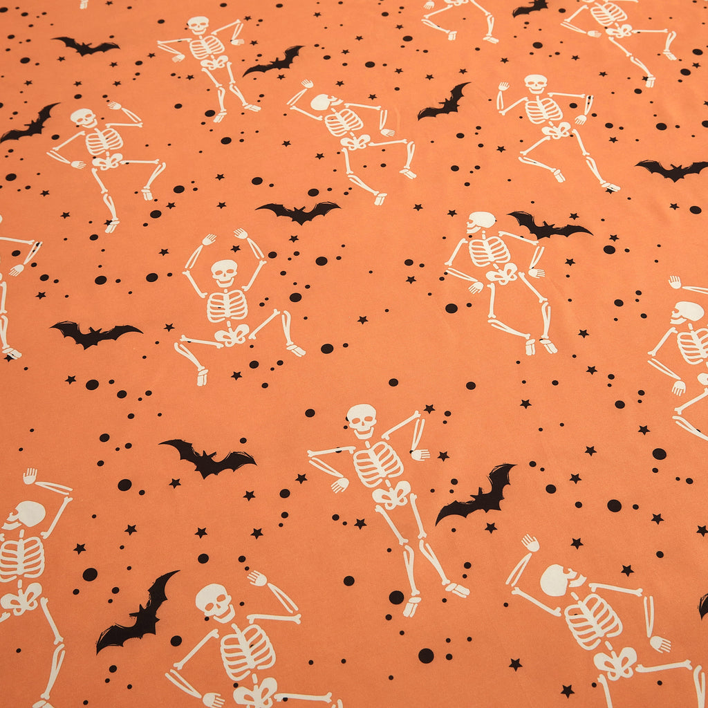 Way To Celebrate 13-Piece Shake Your Bones Shower Curtain Set with Hooks, Orange