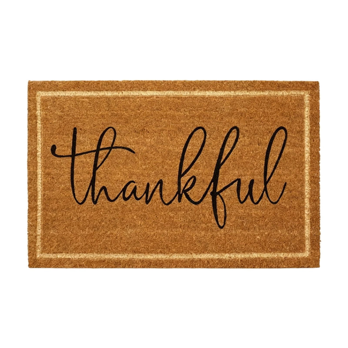 Fall Pumpkin Coir Doormat, Oh My Gourd Anti-Slip Front Door Mat Vintage Harvest Thanksgiving Halloween Entryway Floor Rug