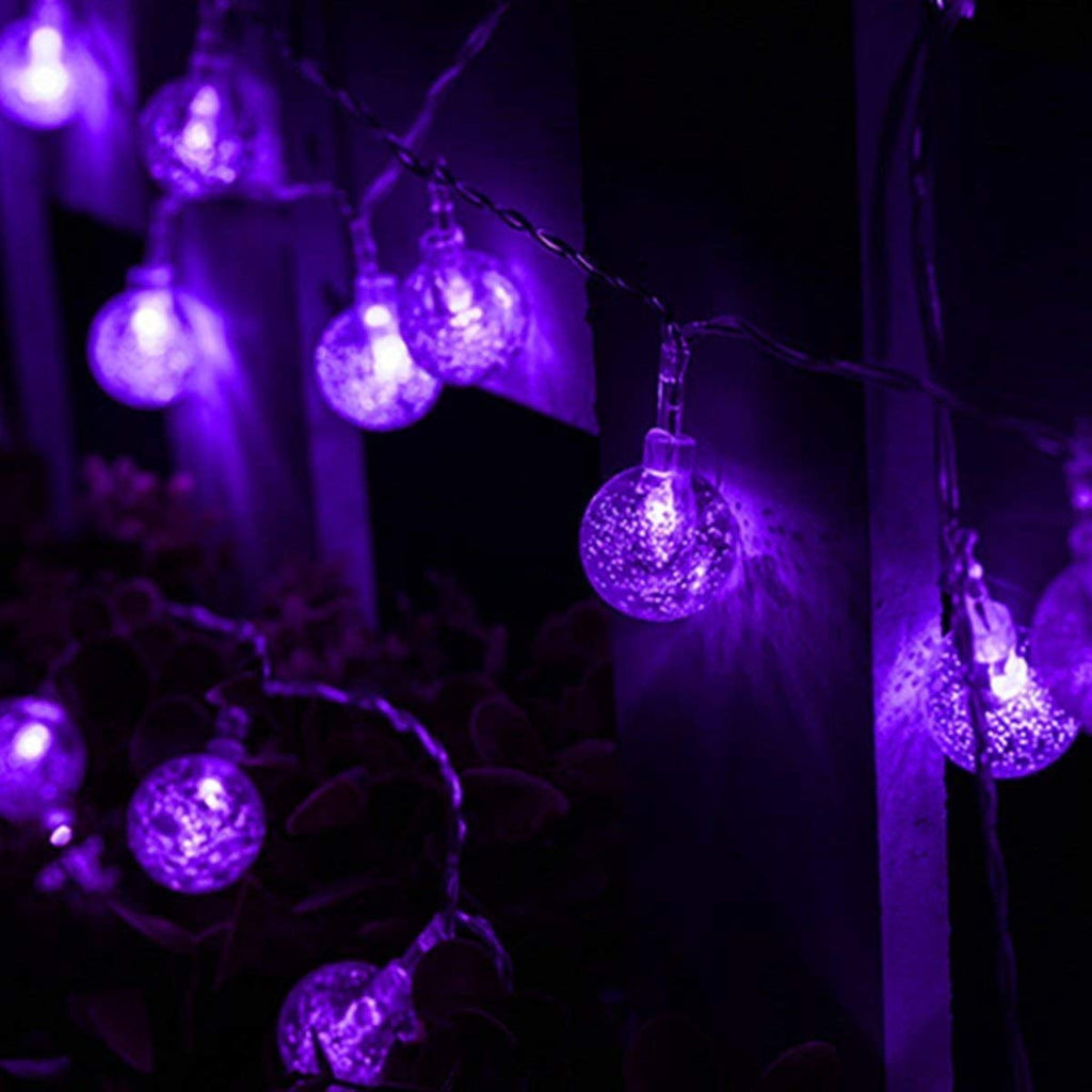 LINLIN Solar Crystal Ball String Lights,Waterproof LED Bubble Globe Solar Fairy Lights 8 Mode Ball String Lights for Bistro Garden Yard Home Party Wedding Christmas Decoration
