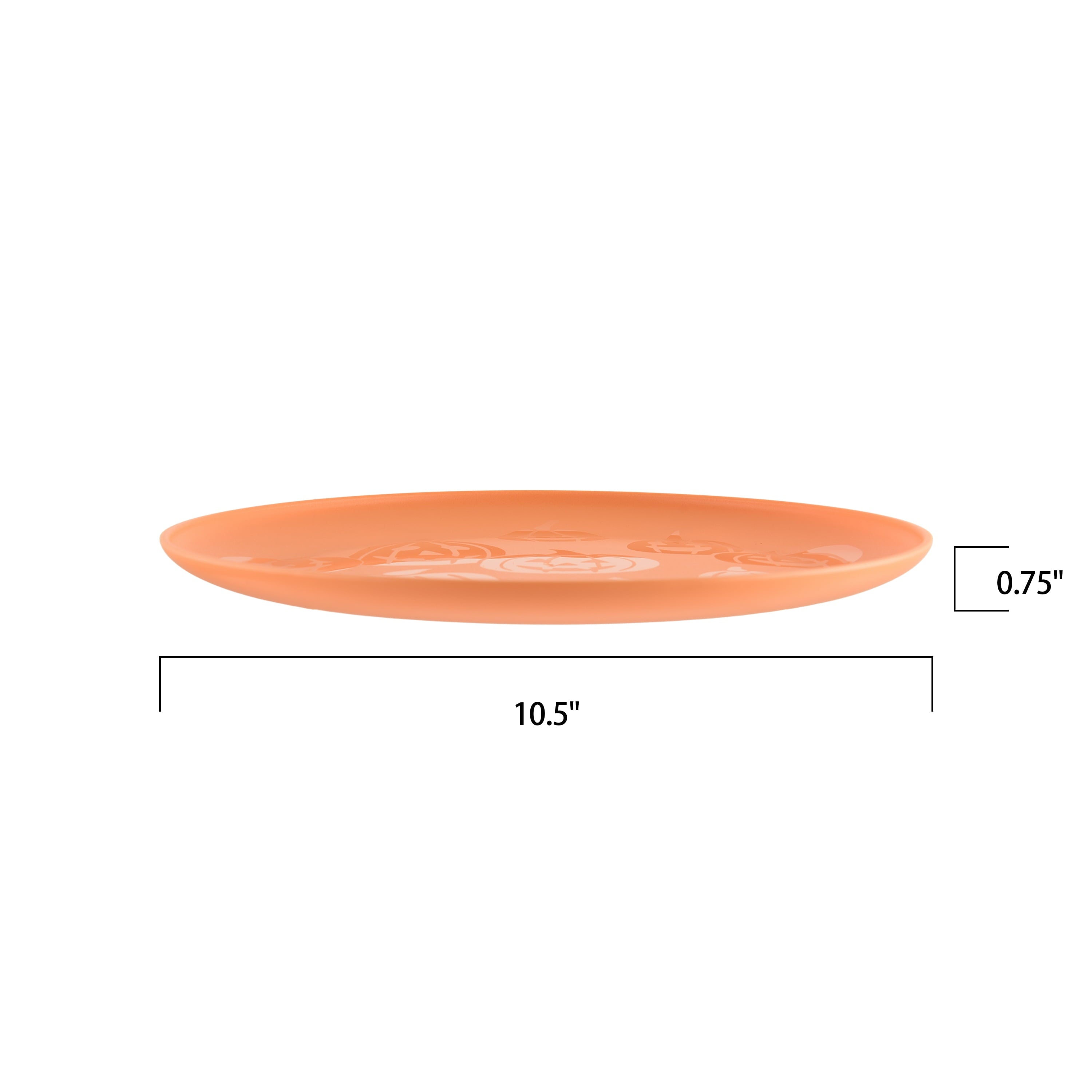 Mainstays 30-Piece Plastic Etched Pumpkin Dinnerware Set, Orange