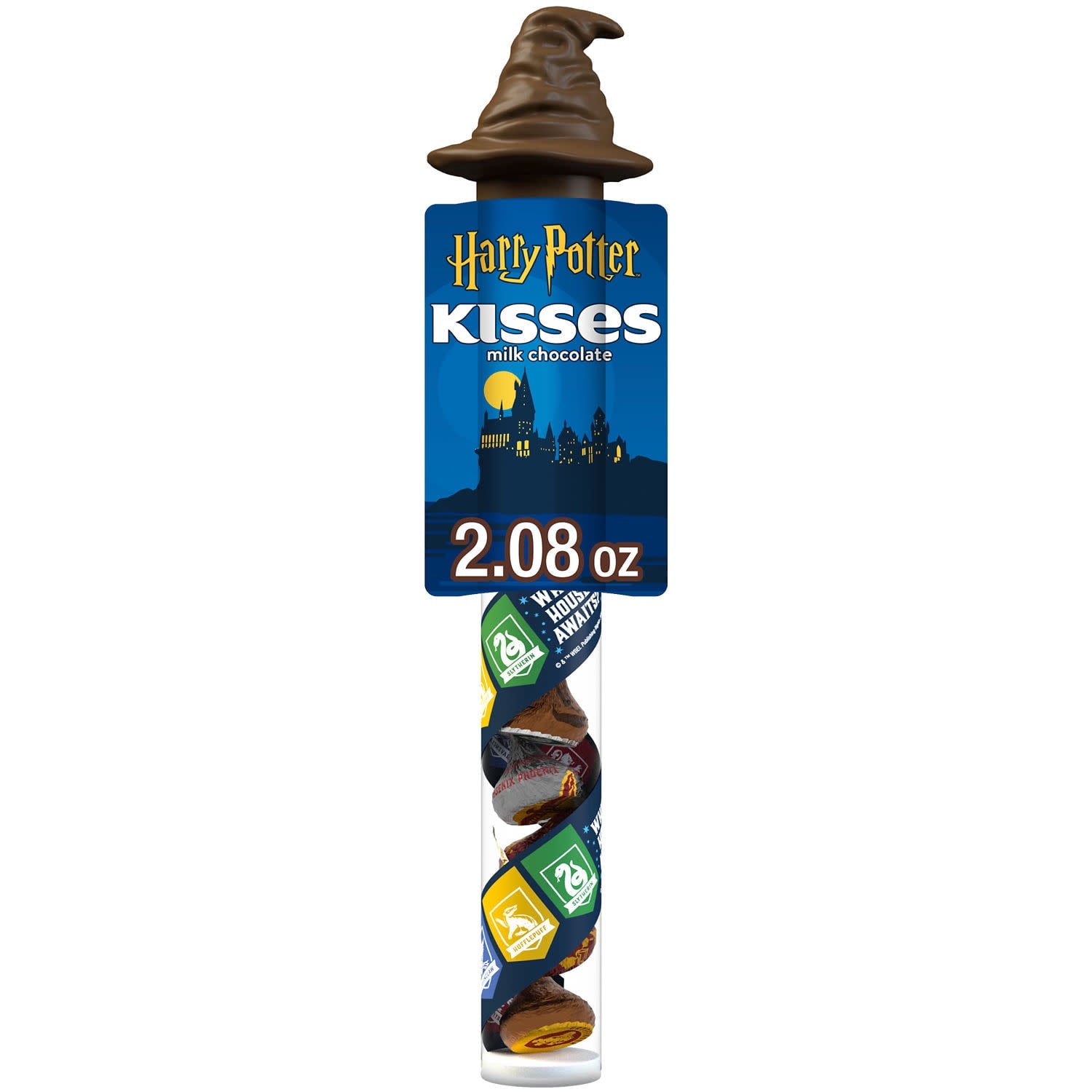 Hershey's Kisses Milk Chocolate Harry Potter, Halloween Candy Plastic Cane, 2.08 oz