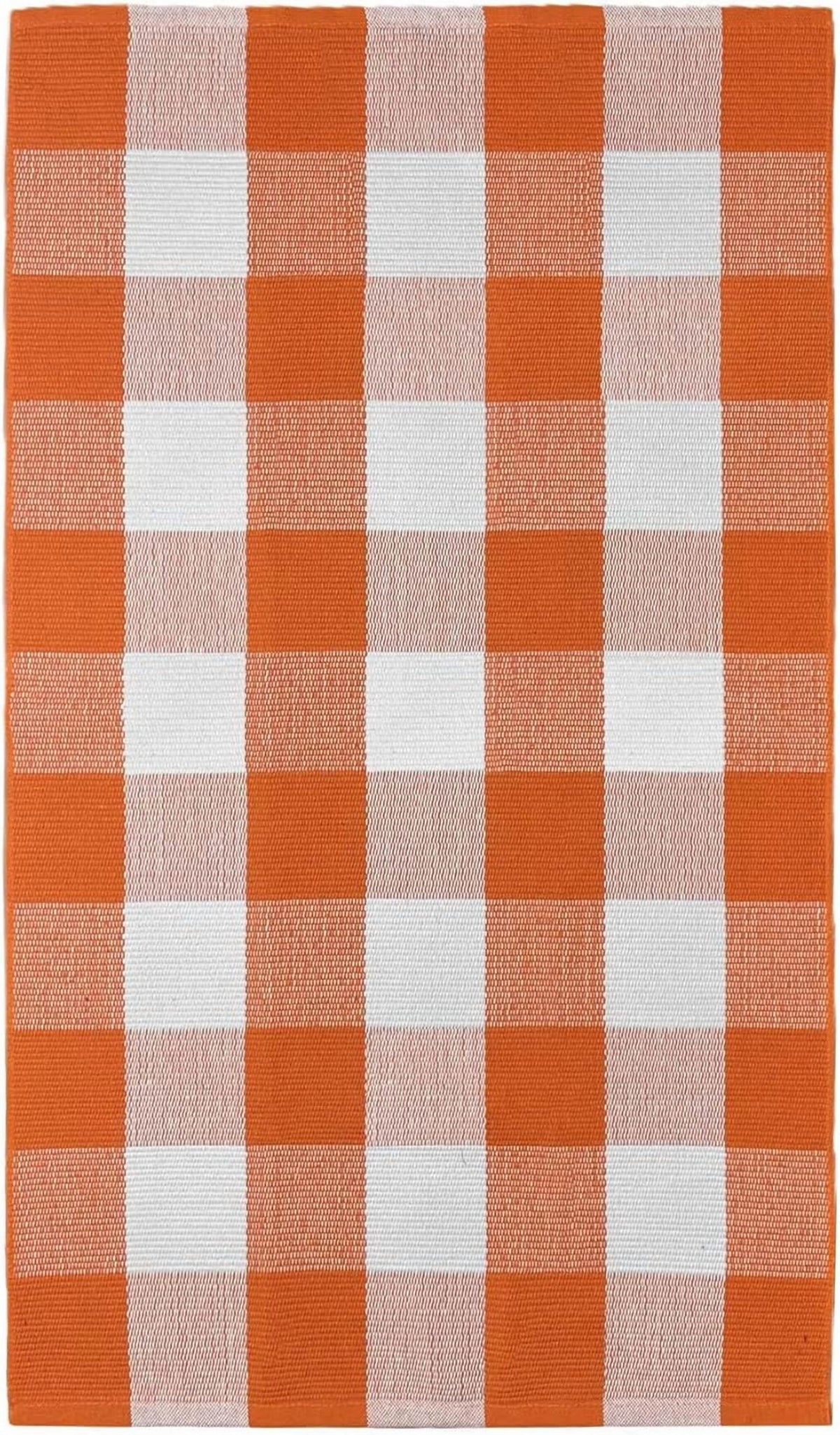 HearthHarmony Buffalo Plaid Area Rugs 2x3 Ft Brown and Black Checkered Rugs Washable Front Door Mat Hand Woven Cotton Outdoor Small Rug for Front Porch Kitchen Entryway Patio Bathroom