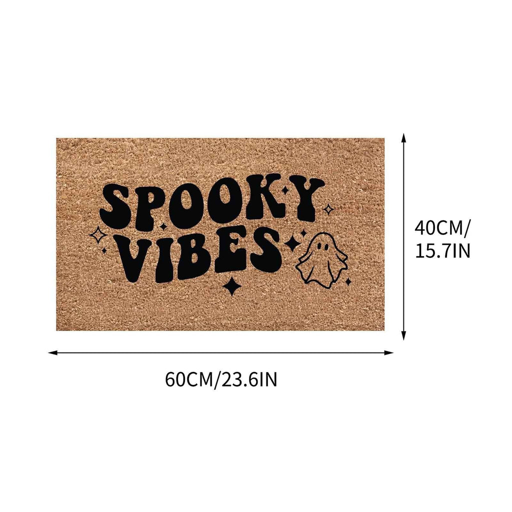 Holloyiver Halloween Door Mat 24" x 16", Ghost Pumpkin Bat Skull Witch Mat Non-Slip Front Door Mat Entrance Funny Doormat Entry Rug Fall Door Mat Welcome Mats Synthetic Coir Doormat Outdoor Decor