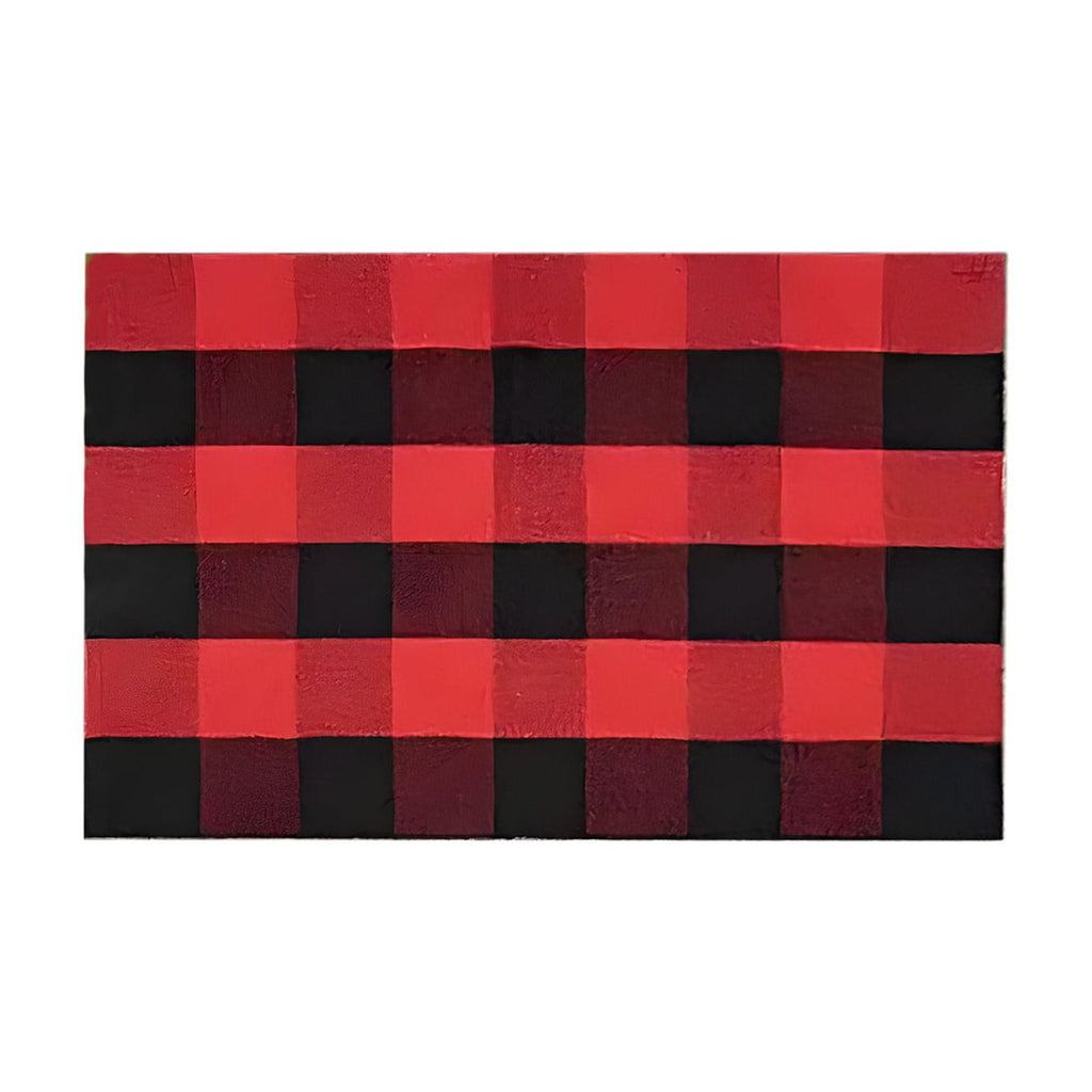Xuniizn Fall Door Mat, Buffalo Plaid Fall Outdoor Rug Black & White Striepd Rug Front Door Mat Halloween Thanksgiving Fall Autumn Home Decor,Welcome Doormat for Front Door,Farmhouse Decor, 24 x 16"