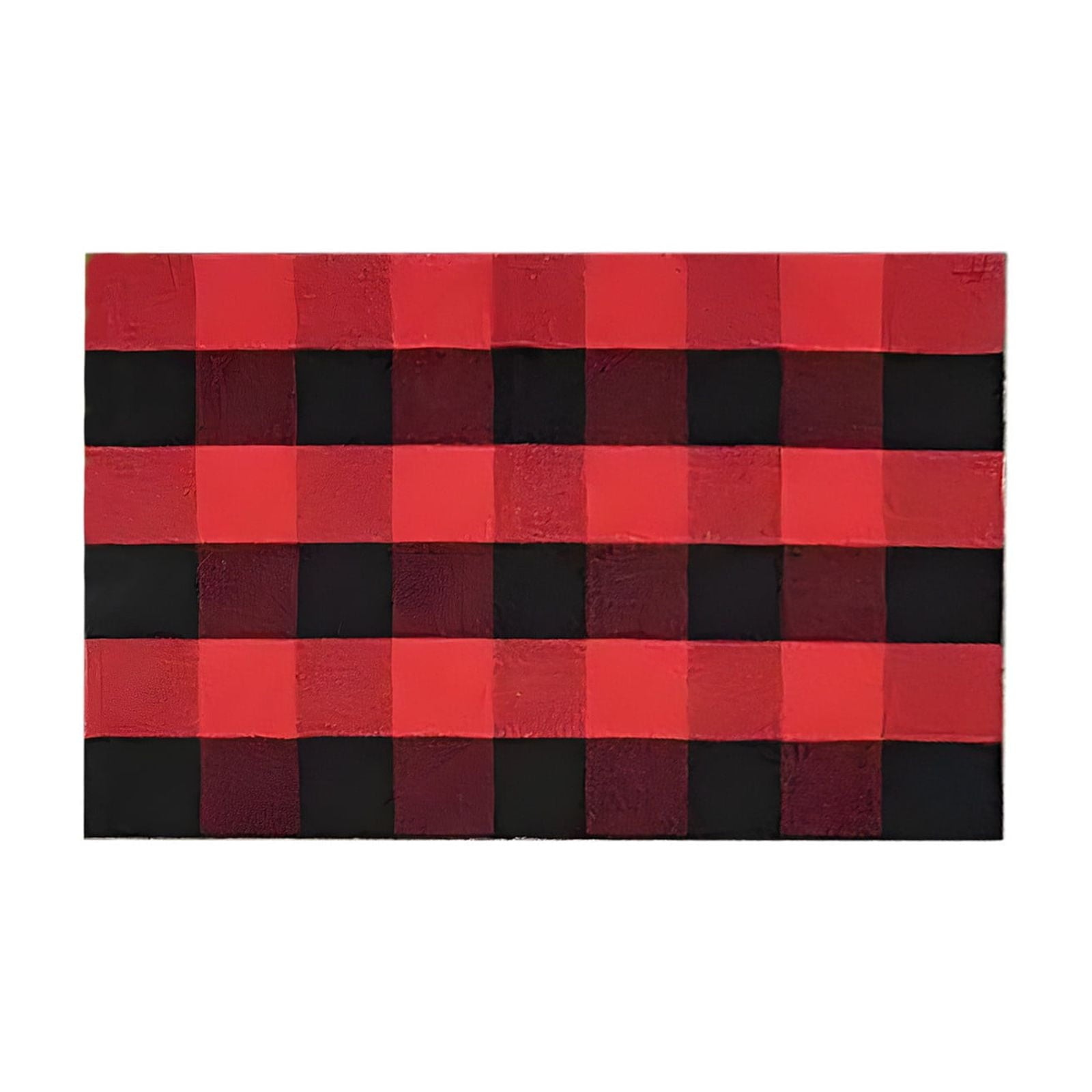 Xuniizn Fall Door Mat, Buffalo Plaid Fall Outdoor Rug Black & White Striepd Rug Front Door Mat Halloween Thanksgiving Fall Autumn Home Decor,Welcome Doormat for Front Door,Farmhouse Decor, 24 x 16"