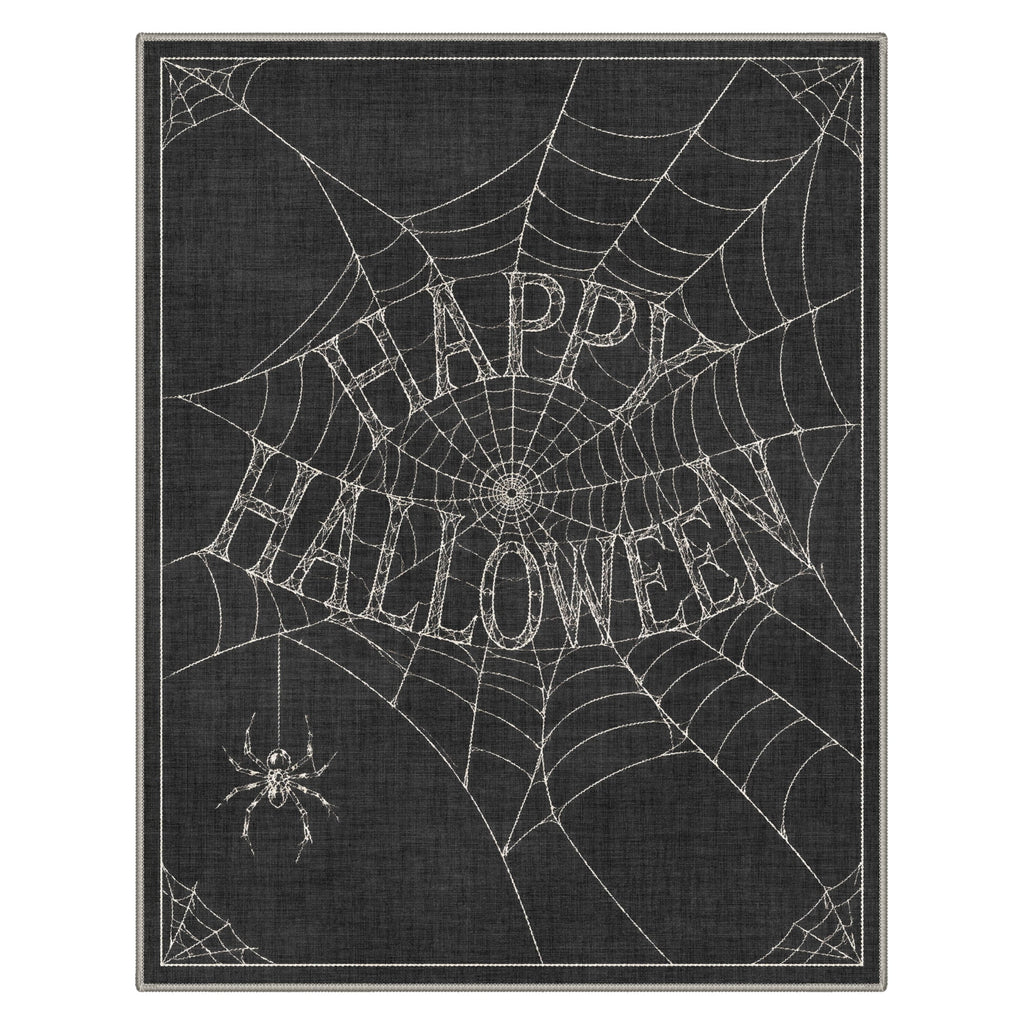 GENIMO 2'x3' Halloween Doormat, Washable Non Slip Soft Whimsical Cat Outdoor Door Mat for Front Door Covered Porch Patio Entryway, Vintage Black