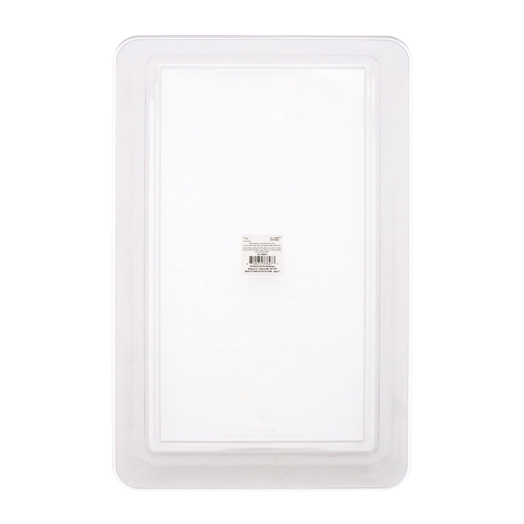 Way To Celebrate Clear Plastic Rectangular Food Tray, 18 in