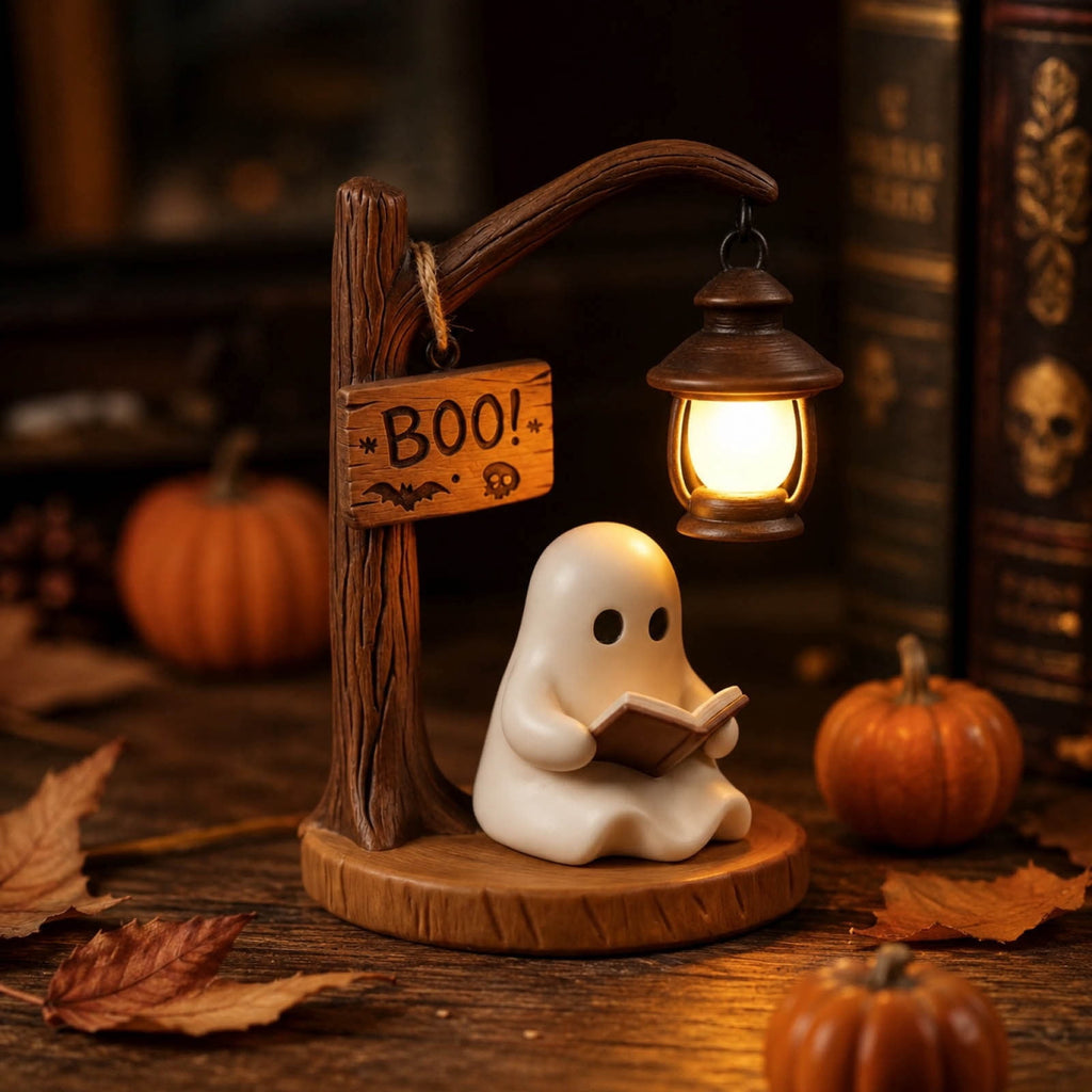 Ghost Night Light Halloween Decorations Bedside Night Light with Tap Control, Dimmable Nursery Decor Lamp, Fun Ghost Gift for K*ids, Halloween Room Decor, Ghost Lamp