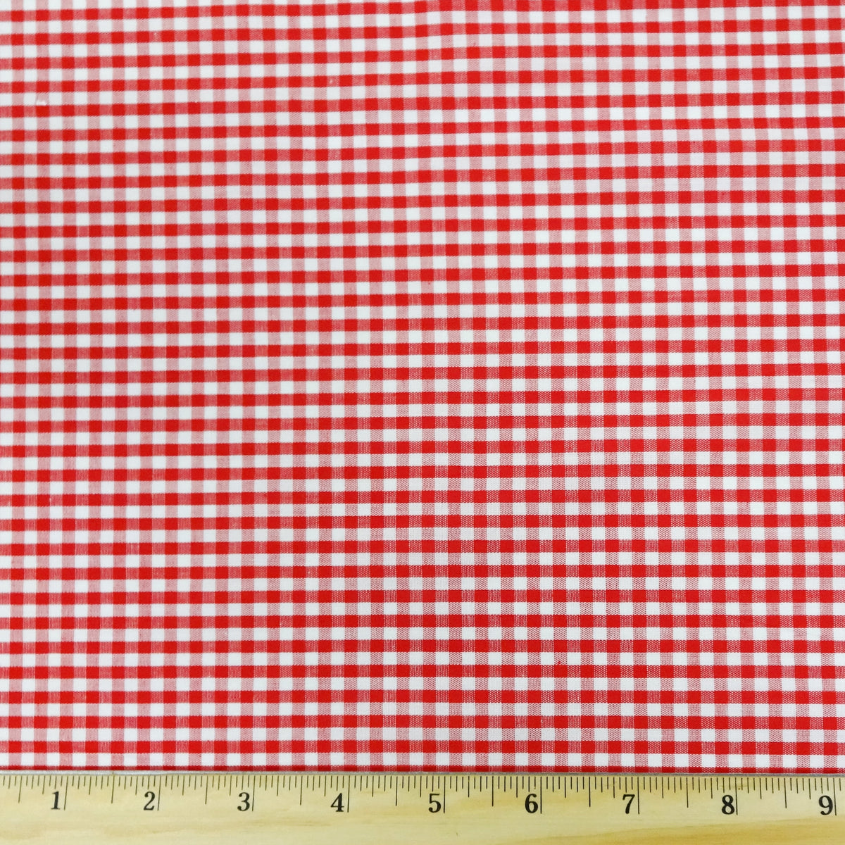 Waverly Inspirations 1 Yard Cut 100% Cotton Small Gingham Print Fabric, Poppy Red, 44" Wide for Quilting & Sewing
