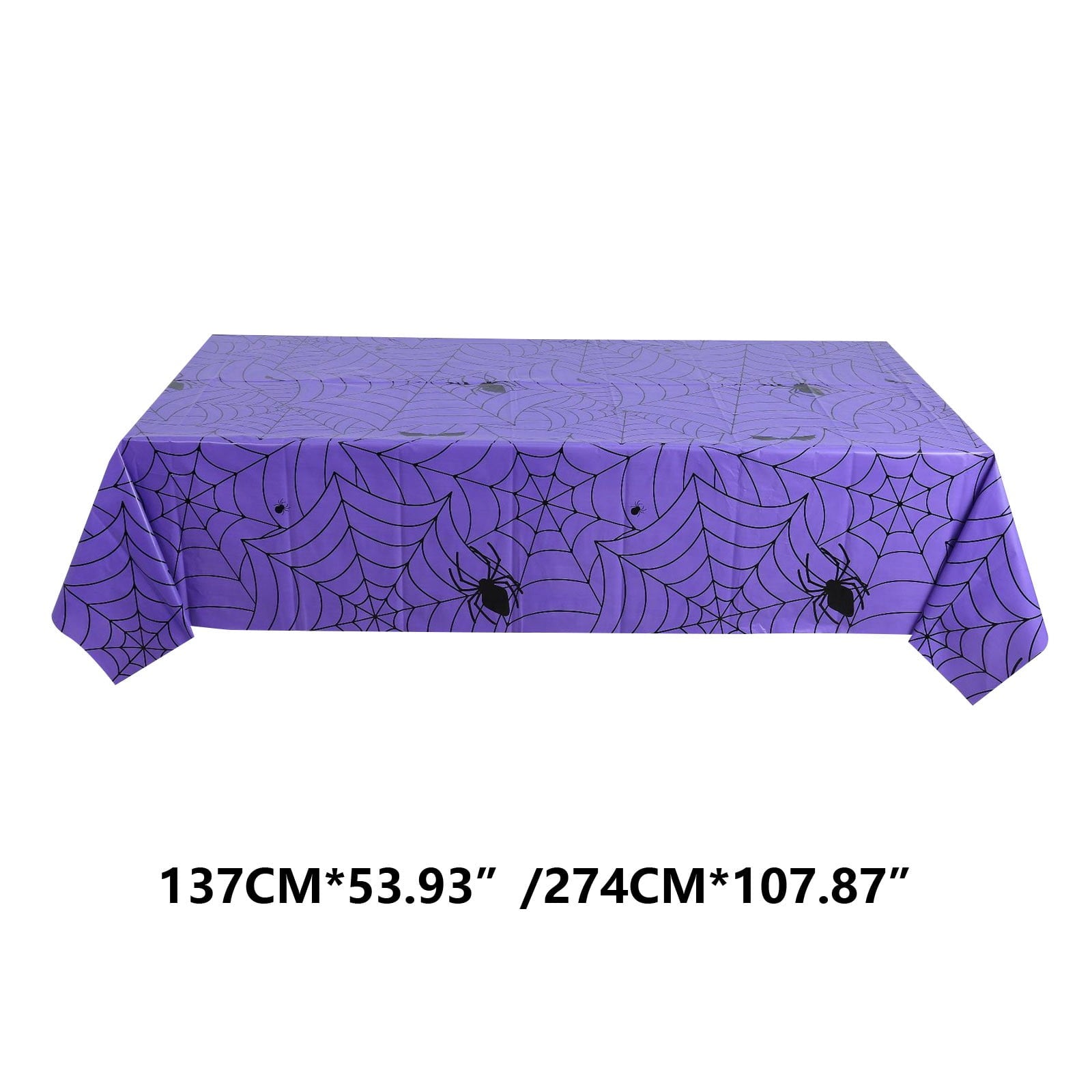 RnemiTe-amo Halloween Spiderweb Tablecloth Rectangular Plastic Spider Web Table Cloth Halloween Decoration Tablecloth Length Halloween Tablecloth Halloween Theme Party Decoration Tablecloth